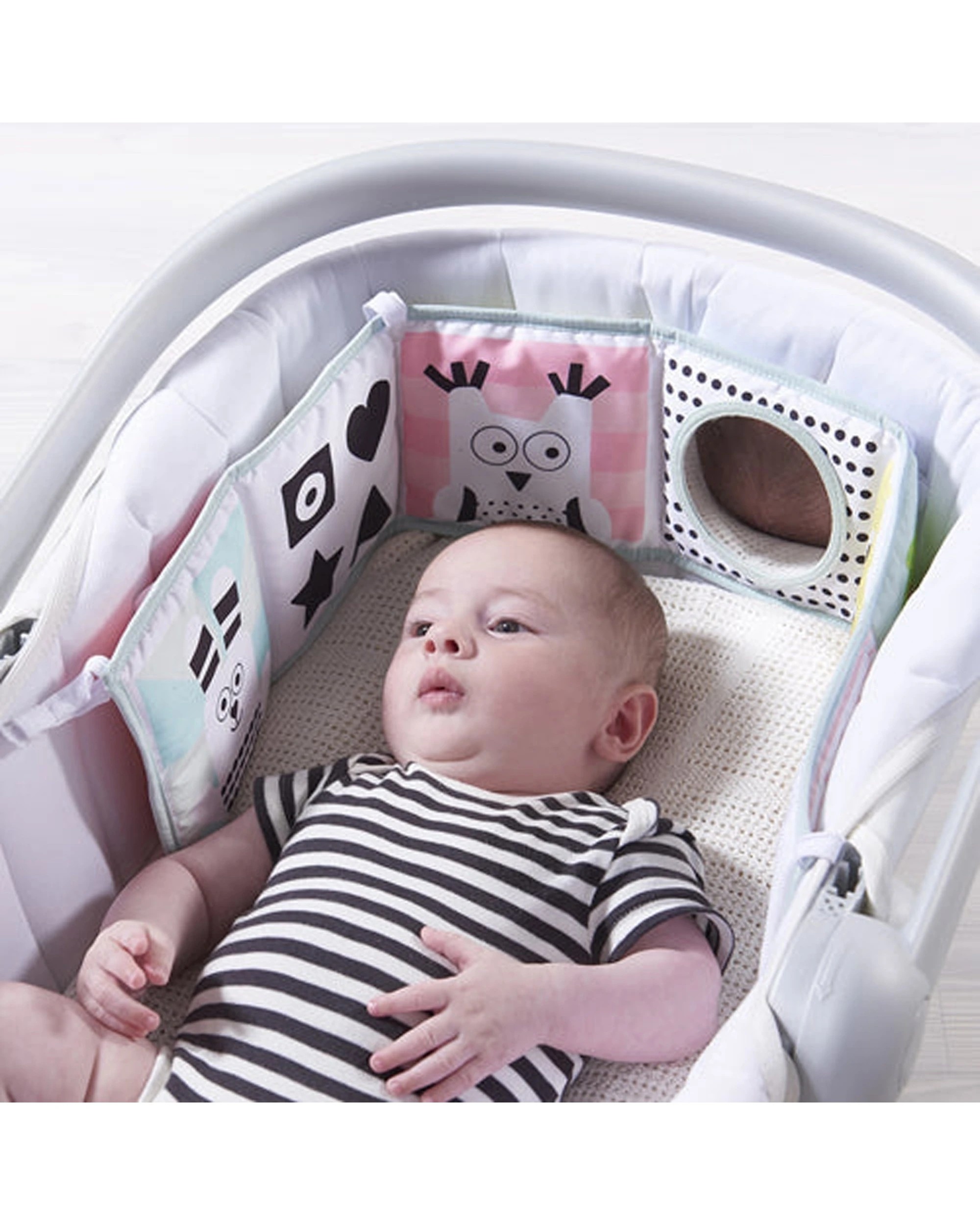 4 Taf Toys 3 In 1 Baby Book Soft Double Sided Developmental Play 14x85cm - Multi, 4 of 5