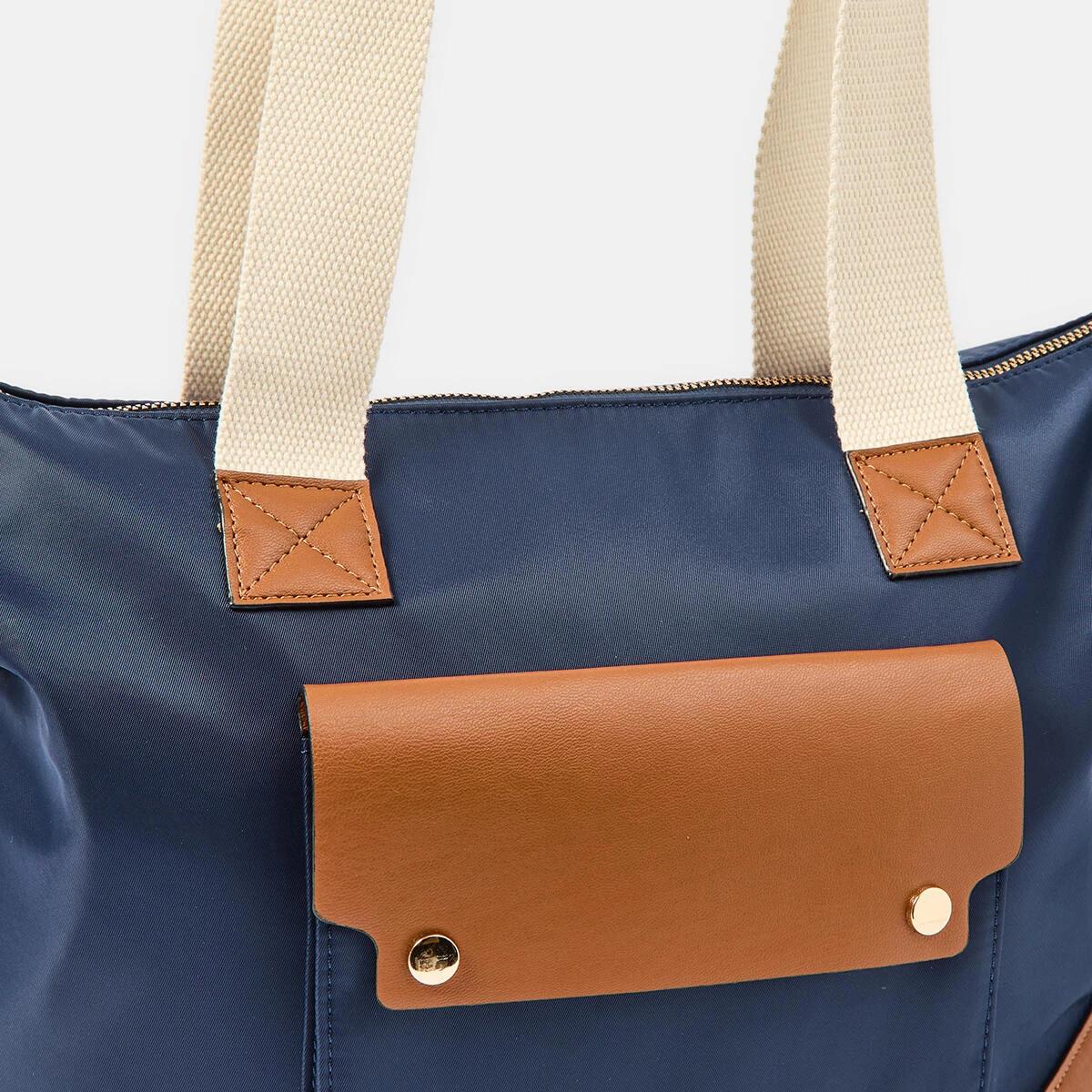 3 Large Crossbody Tote Bag Mdnt Navy, 3 of 6