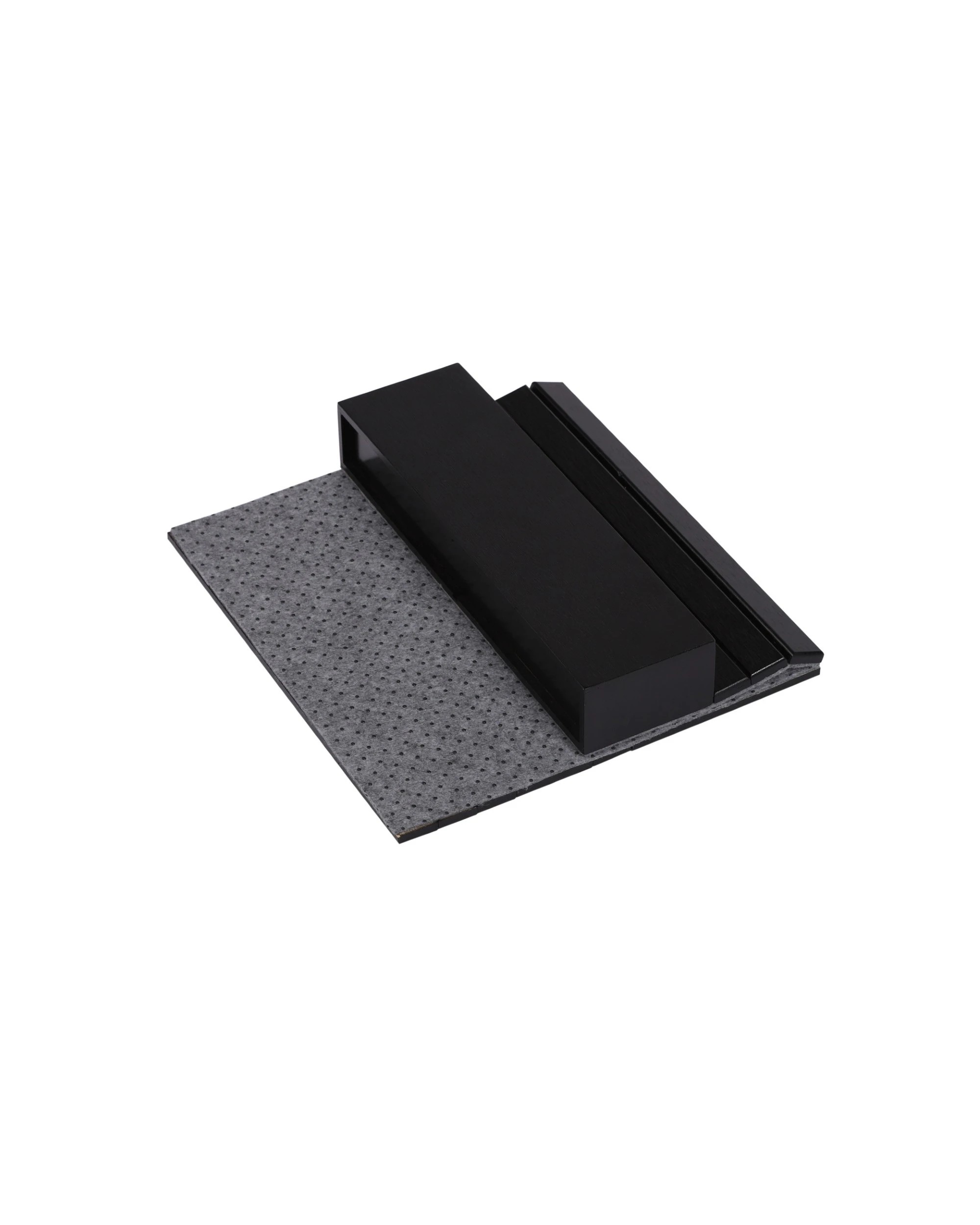 4 Sherwood Home Flexible Bamboo Sofa Armrest Tray with Remote Pocket Caddy Organiser 46x32x6cm - Black, 4 of 7