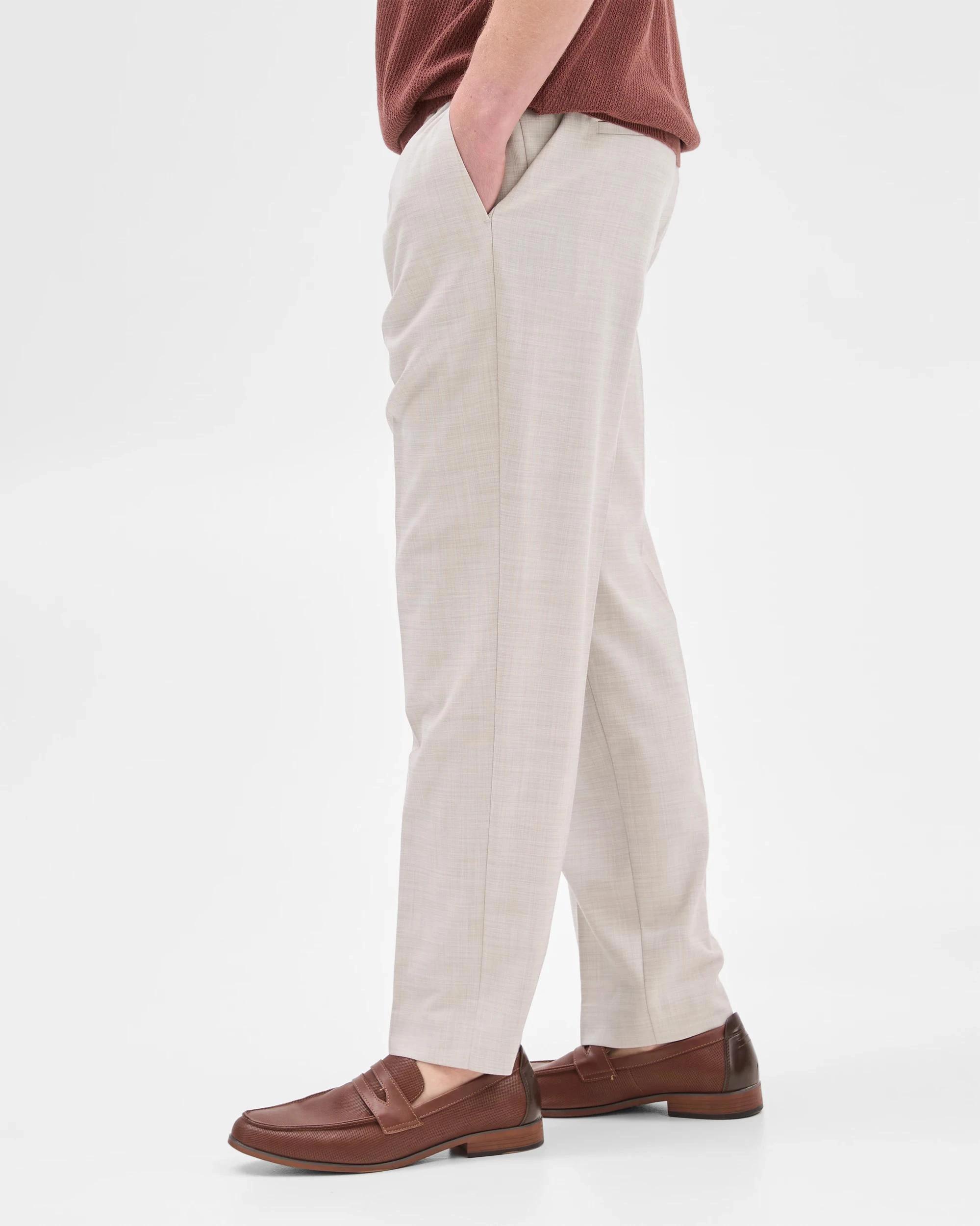 8 Elasticated Waist Pants - Preview ECRU MARLE, 8 of 10