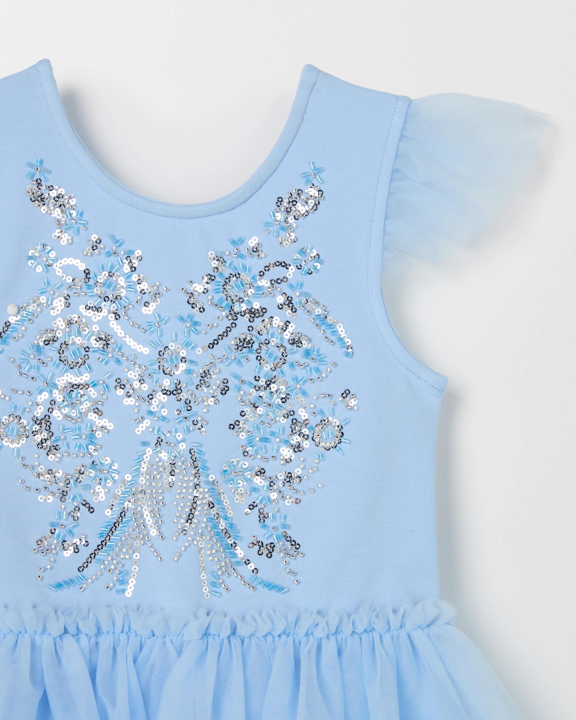 7 Target Kids Occasion Princess Sequin Tulle Dress BLUE, 7 of 7
