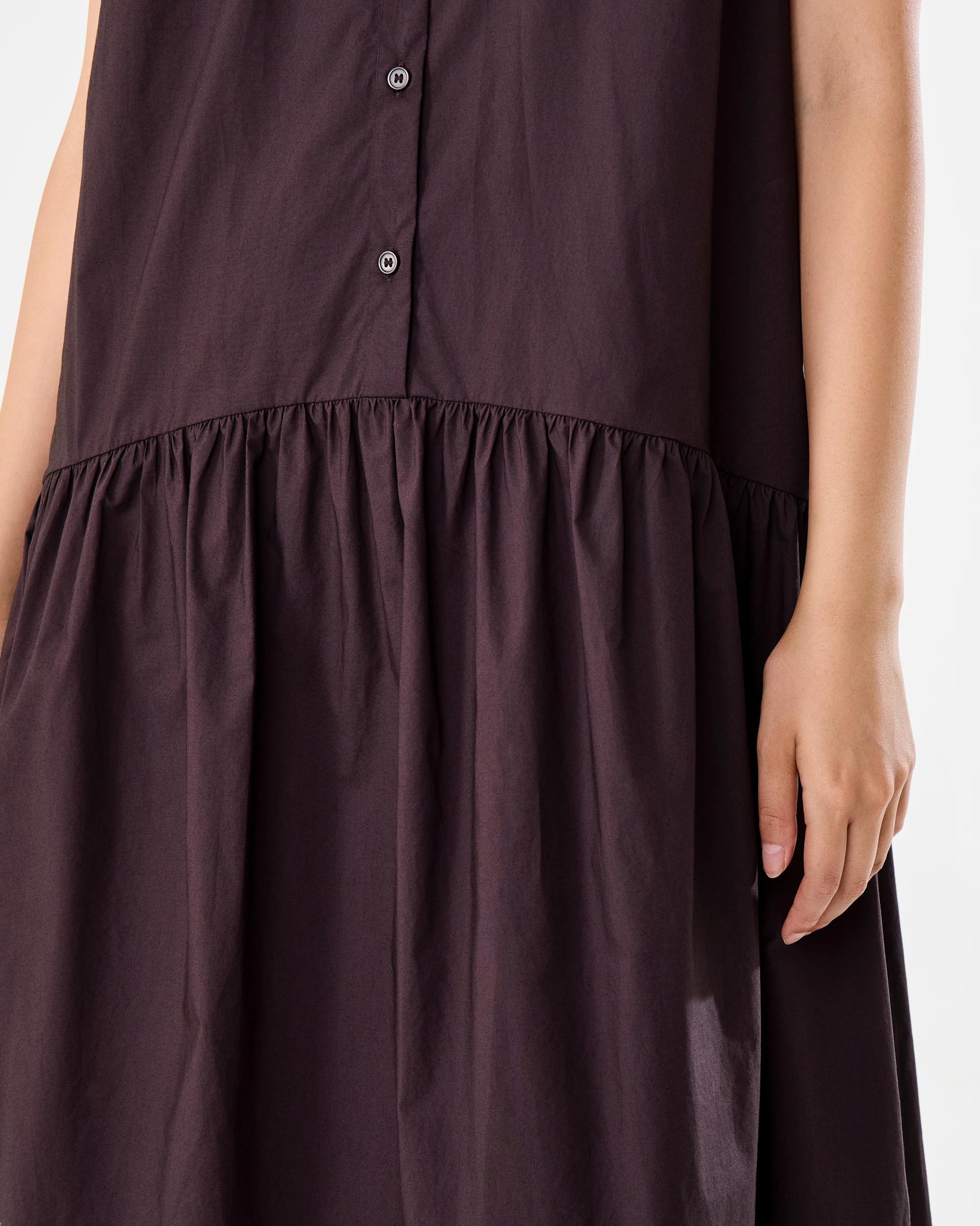 6 Short Sleeve Drop Waist Shirt Midi Dress Fudge, 6 of 7