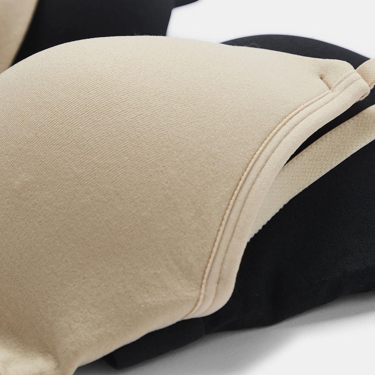 2 2 Pack Wirefree Seamfree T-shirt Bra BLACK, SOFT SAND BEIGE, 2 of 8