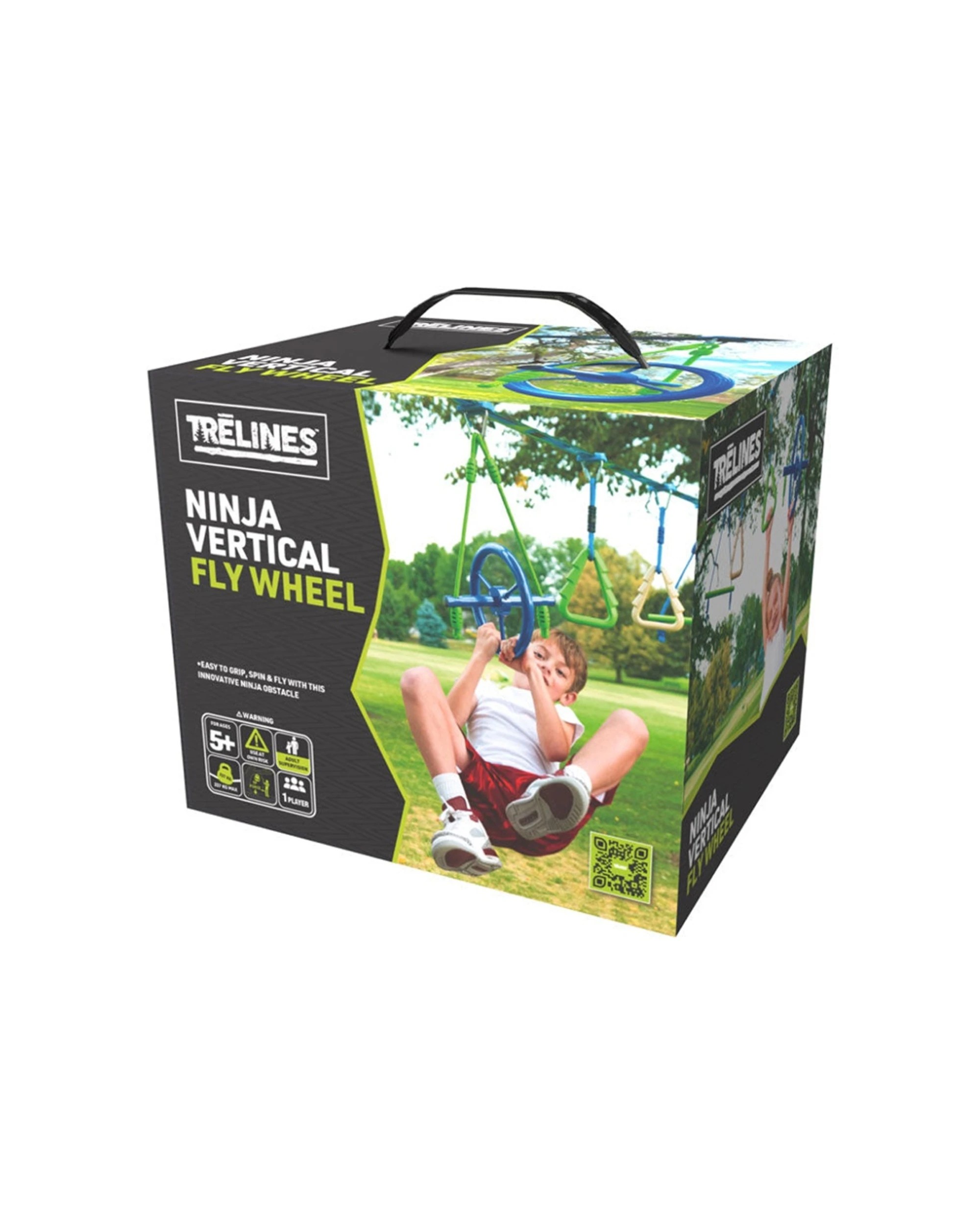3 Trelines Ninja Vertical Fly Wheel Wheeled Obstacle Course Challenge 25cm - Multi, 3 of 6