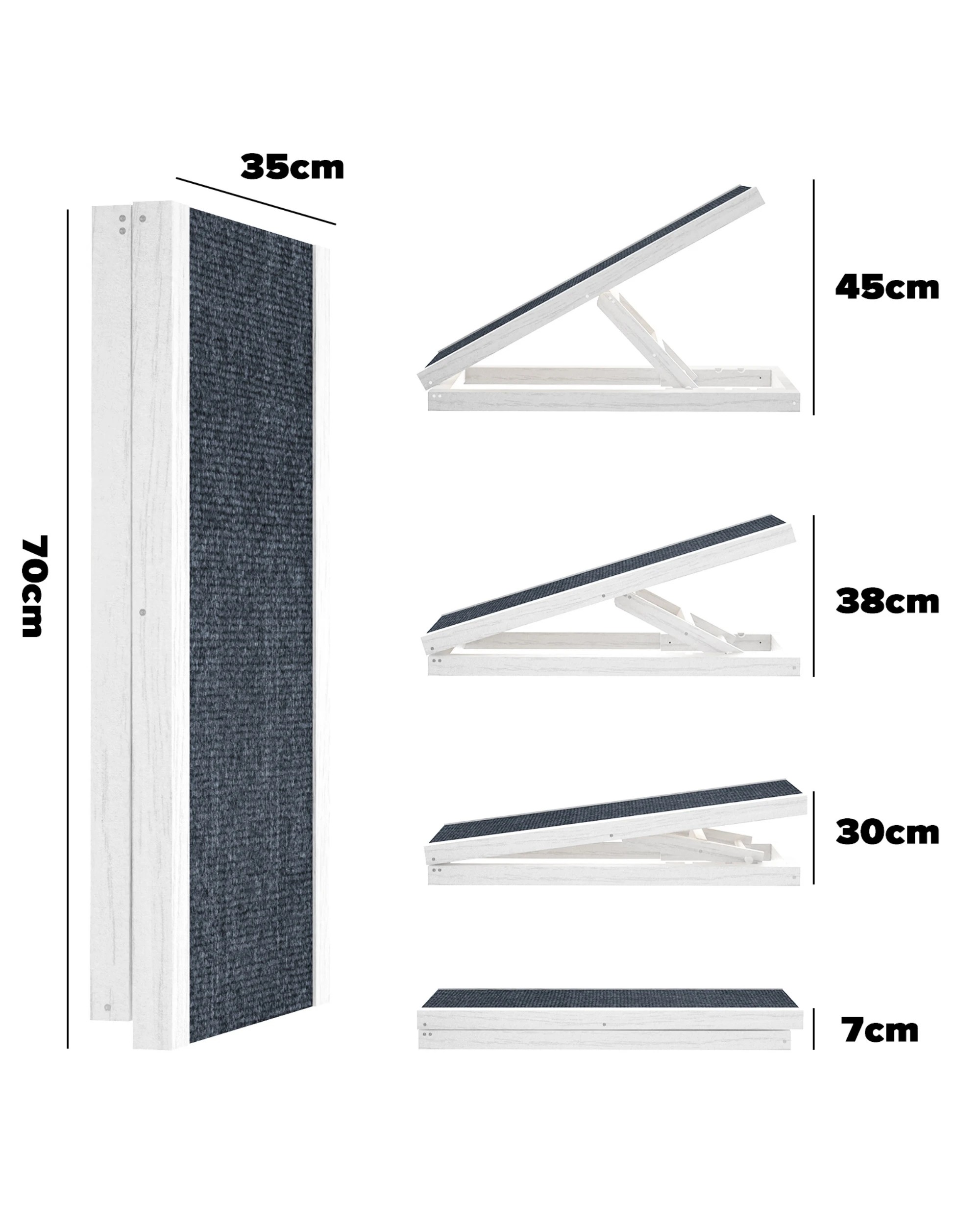 8 Advwin Pet Ramp Dog Steps Stairs 3 Height Adjustable, 8 of 8