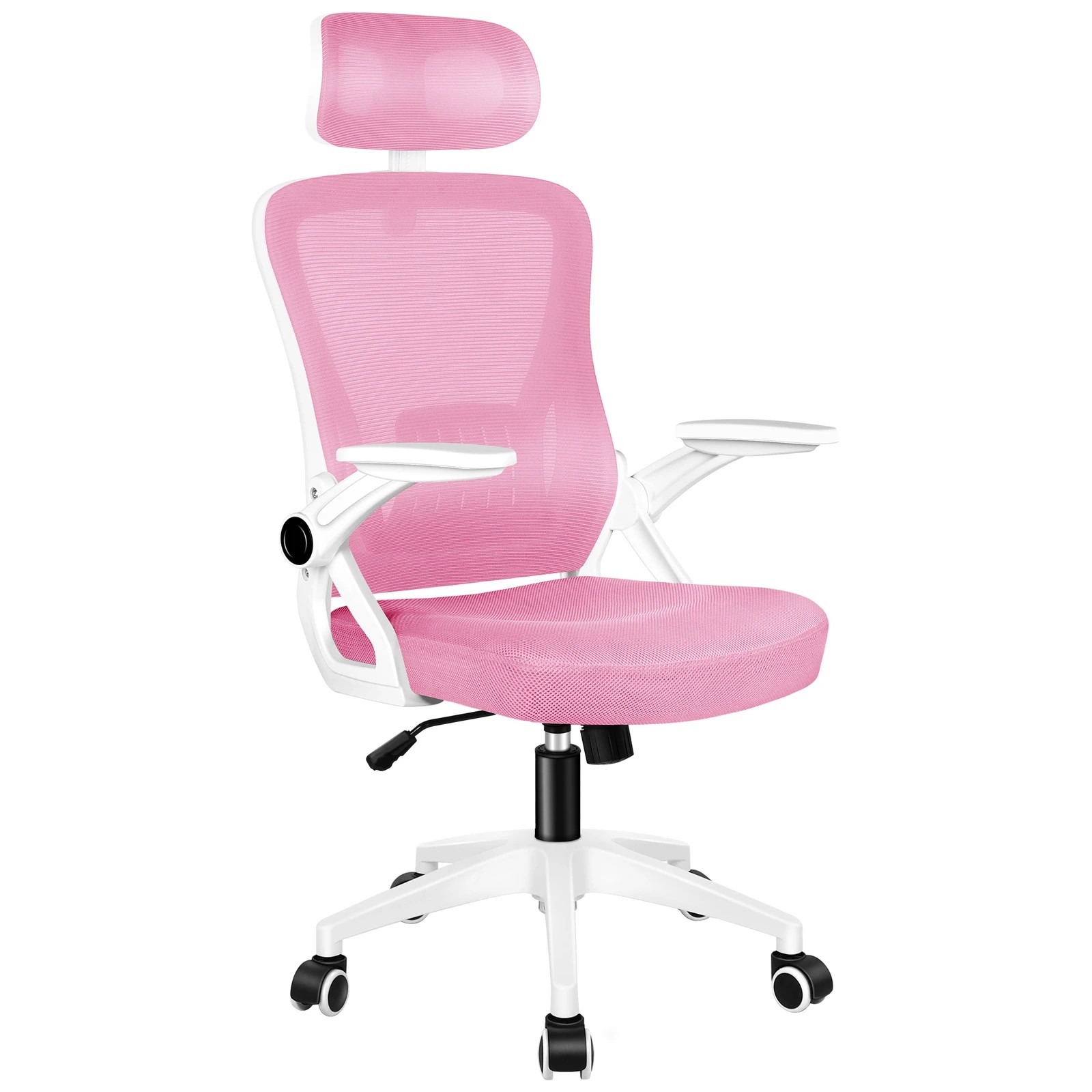 1 Alfordson Mesh Office Chair Executive Fabric Seat Tilt Gaming Racing Computer - Pink, 1 of 10