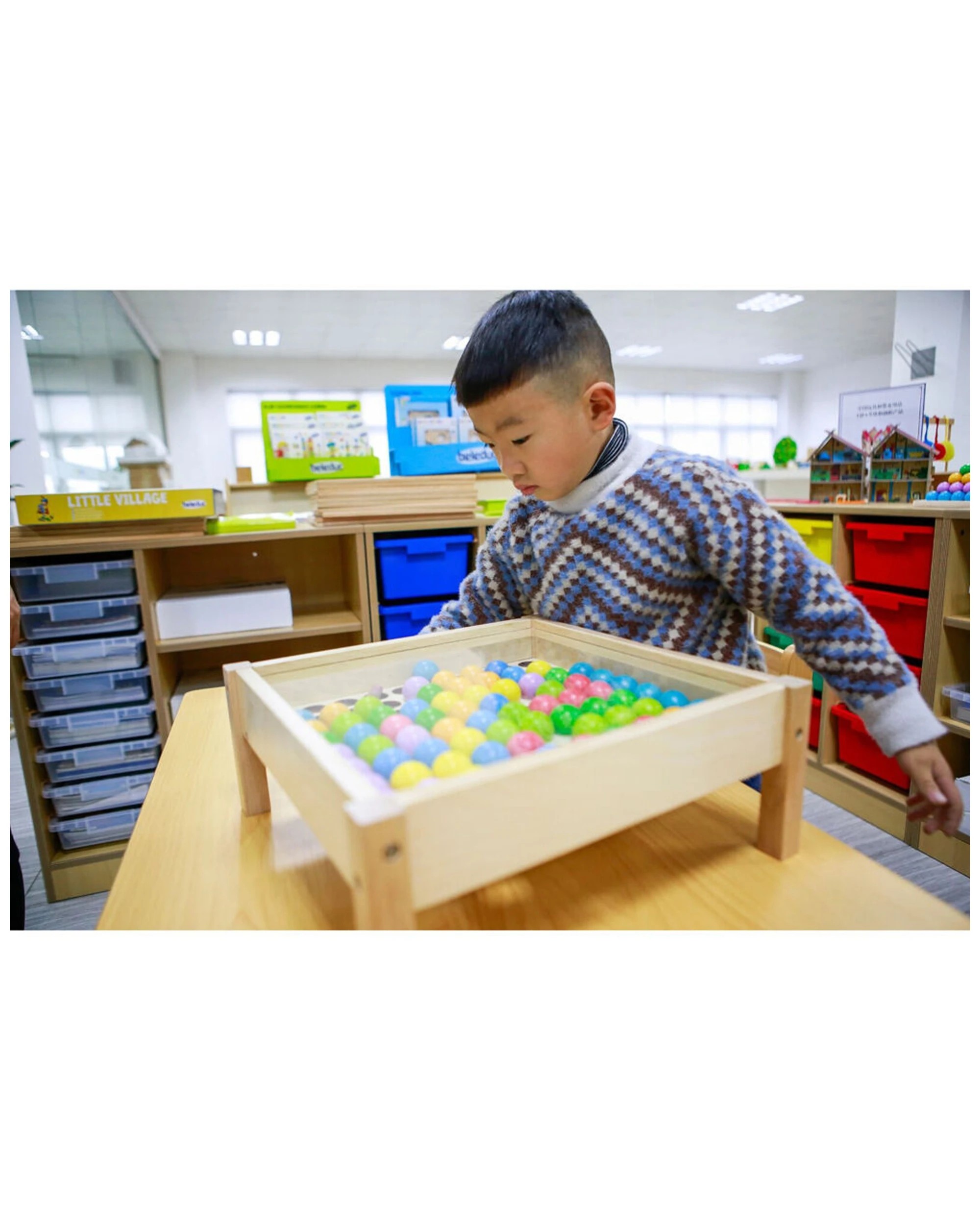 2 Edusphere Magic Fingers Table 7Pc Educational Toy Fine Motor Skills Wooden Box
 - multi, 2 of 3