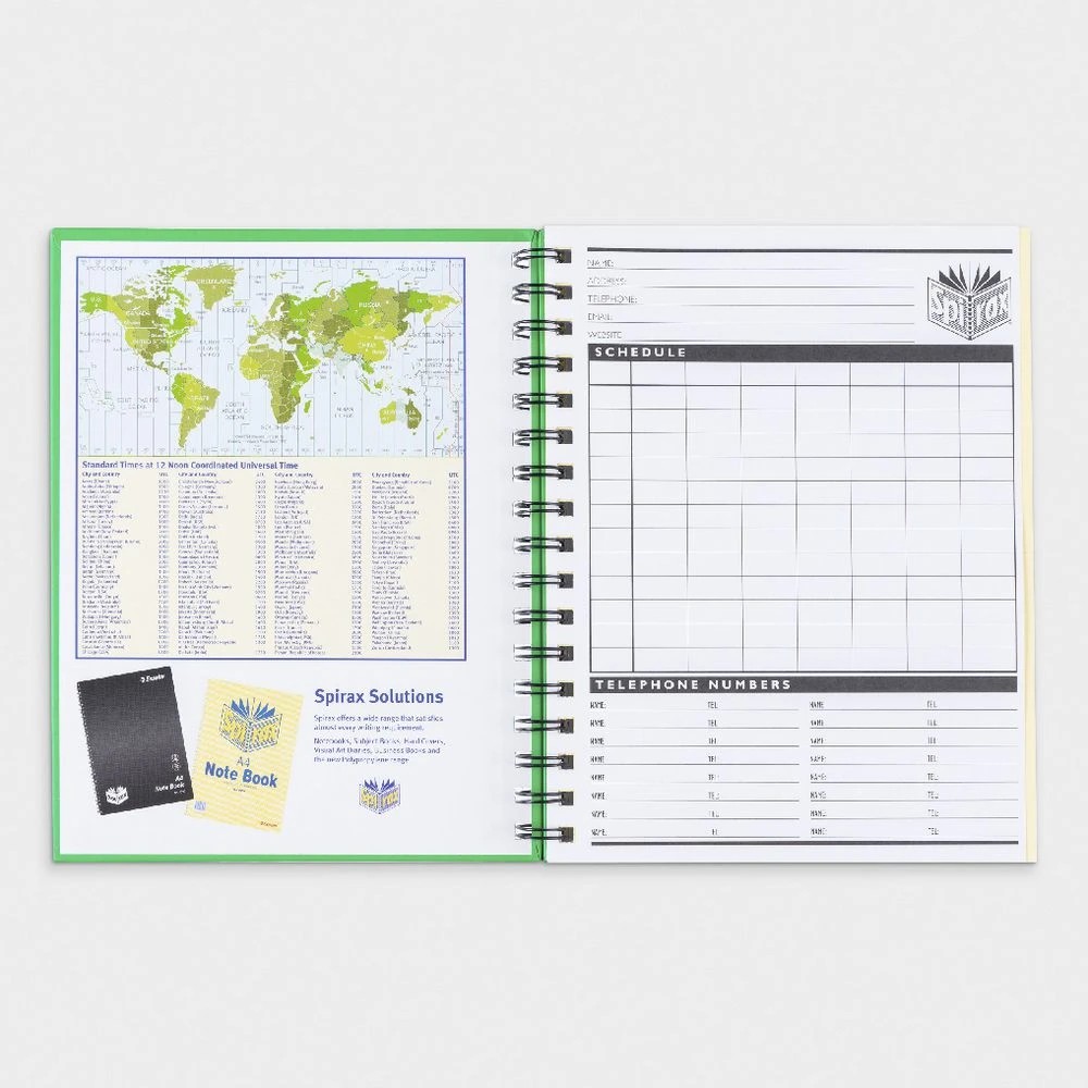 3 Spirax A5 Hard Cover Notebook 200 Page Green, 3 of 4