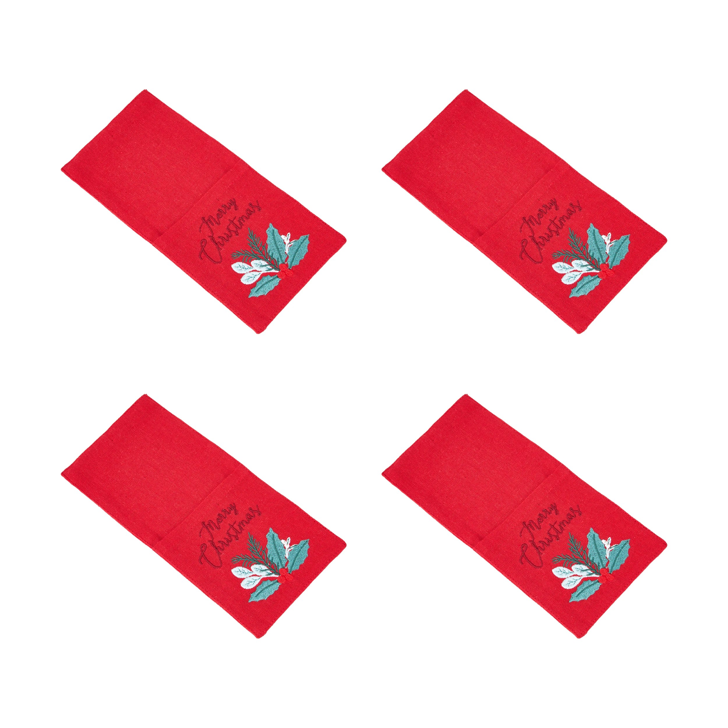 5 4 Pack Red Cutlery Holders, 5 of 6