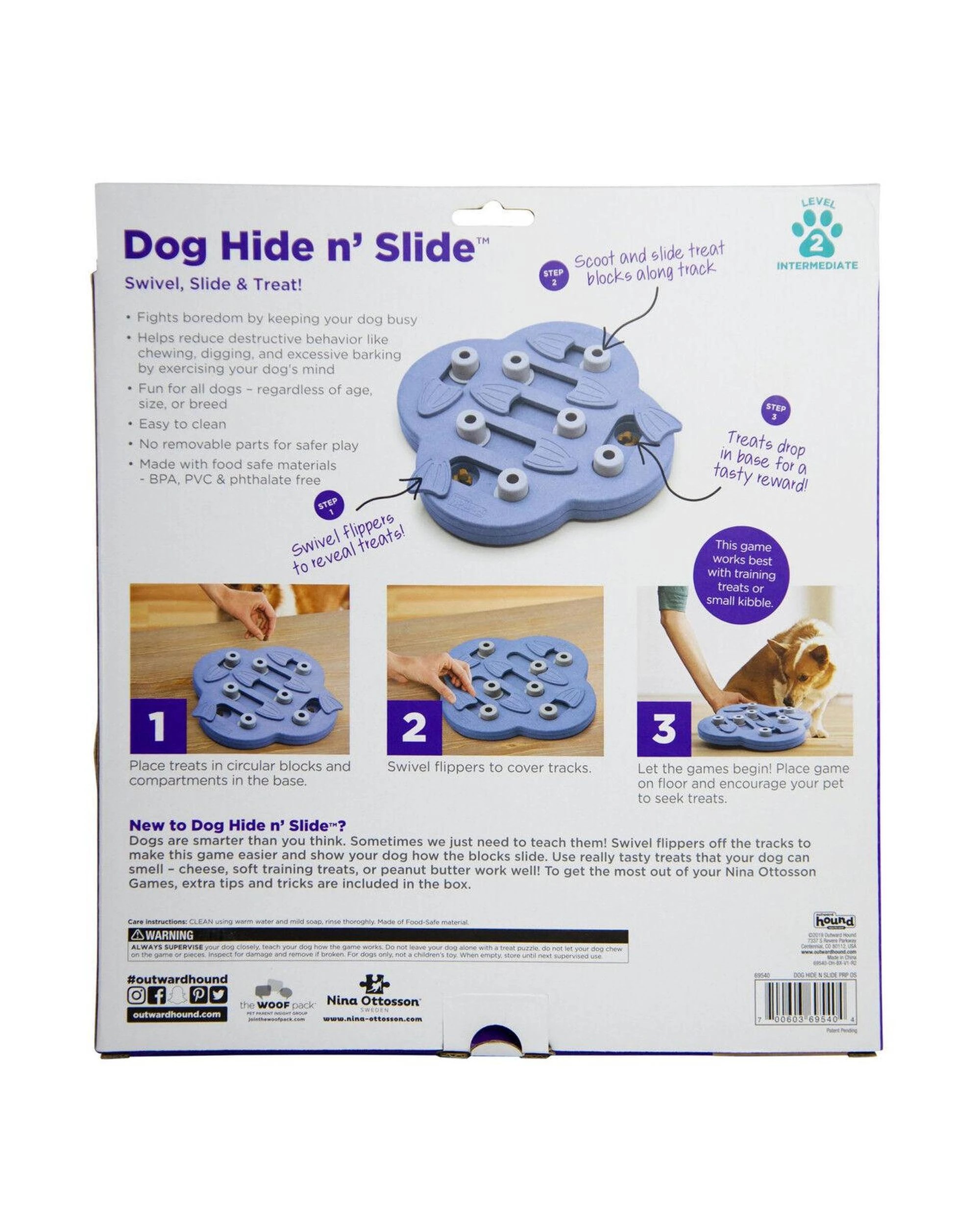 3 Outward Hound Nina Ottosson Dog Hide N Slide Puzzle Game Dog Toy Purple - Purple, 3 of 8