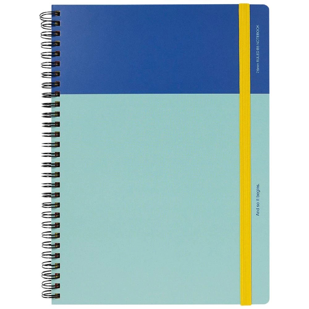 2 Any Day Now Spiral Brights B5 Ruled Notebook Blue Mint, 2 of 4
