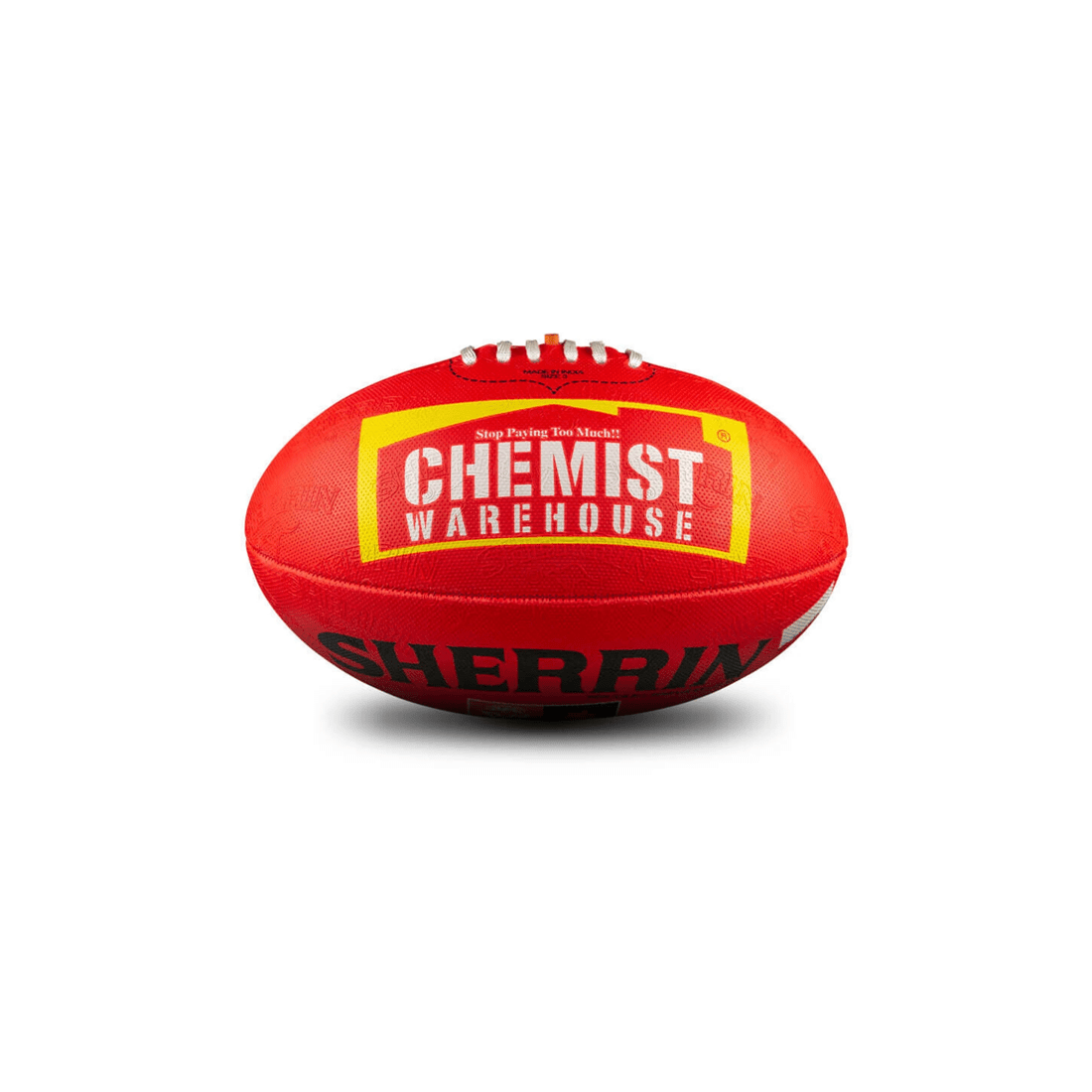 4 Sherrin AFLW Replica All Surface Synthetic Rubber Football 2 Pack Size 4 - Red, 4 of 5