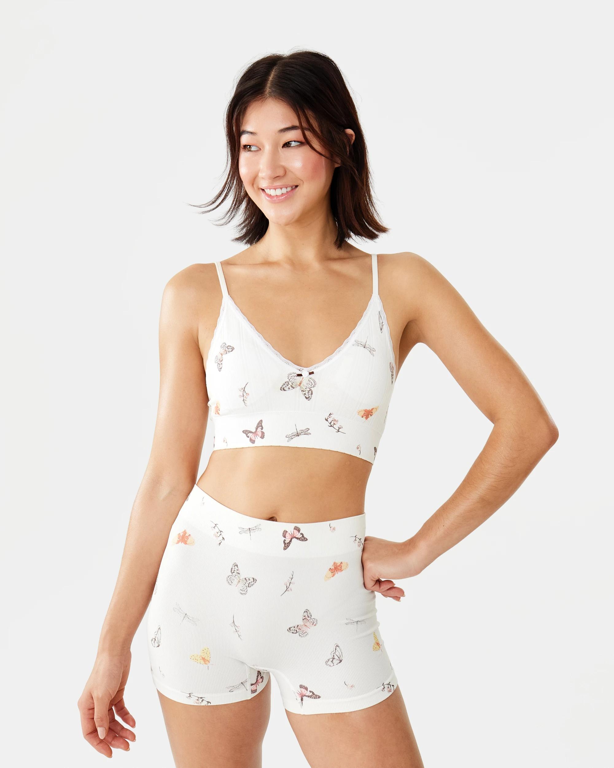 8 3 Pack Seamfree Rib Boyshorts Butterfly, 8 of 10