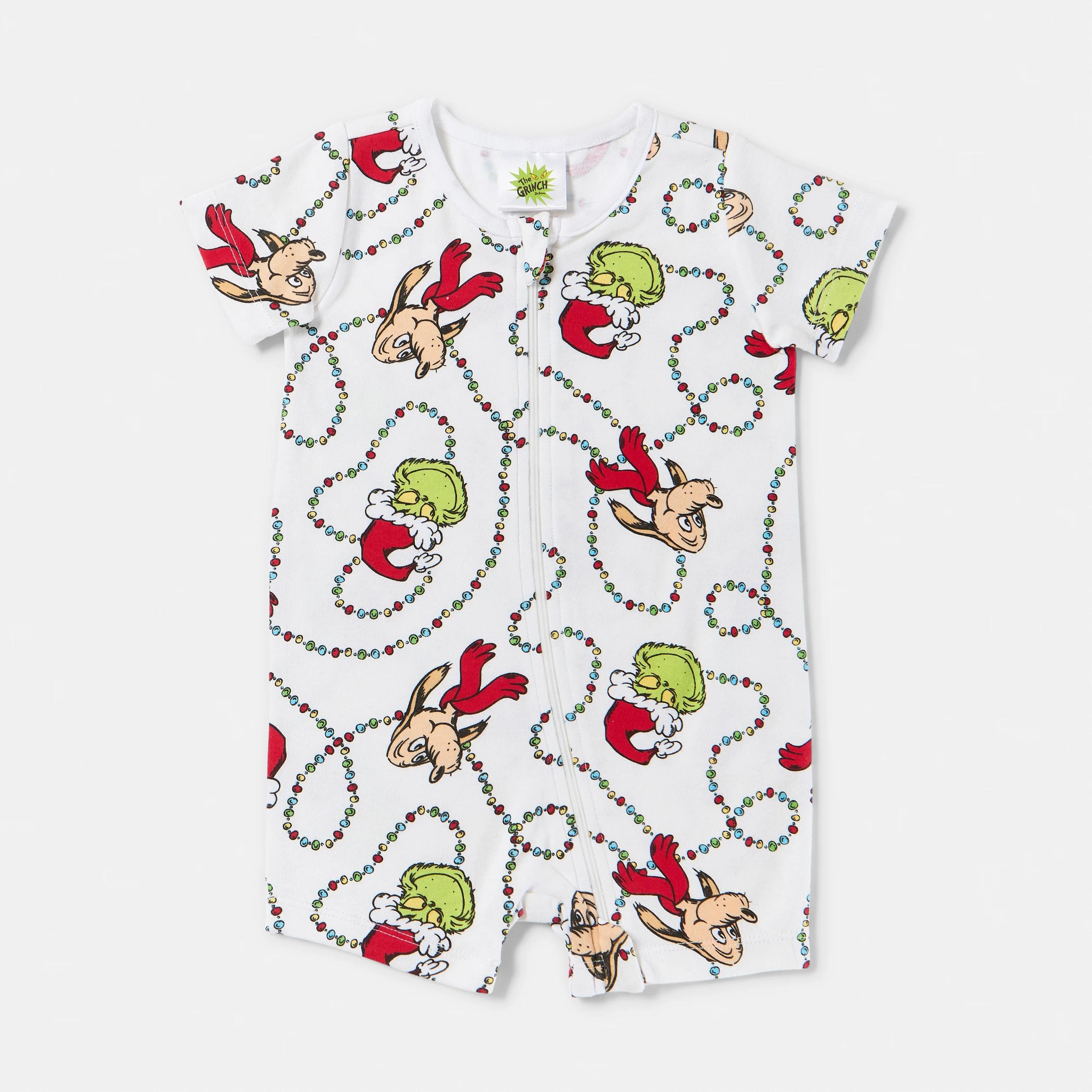 1 The Grinch License Christmas Family Matching Romper XMAS FAMILY GRINCH, 1 of 4