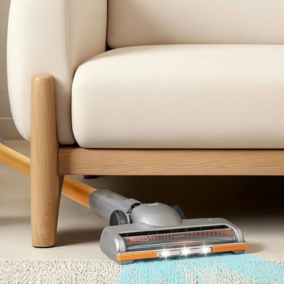 5 Devanti 300W Stick Vacuum Cleaner Cordless Self-Standing Golden - Gold, 5 of 6