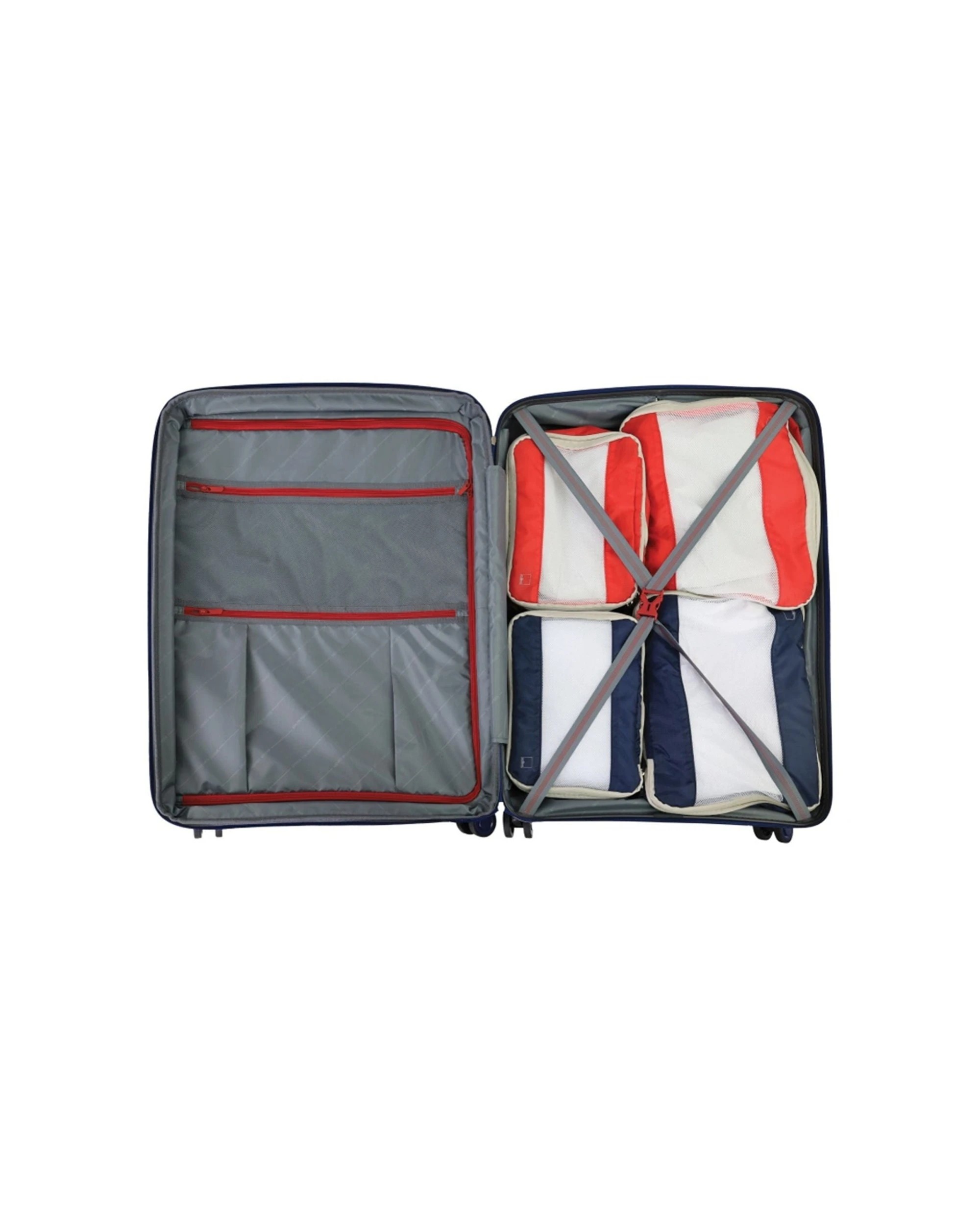 6 Pierre Cardin 2pc Polypropolene (PP) Large & Medium Luggage Suitcase Set Navy - Blue, 6 of 6