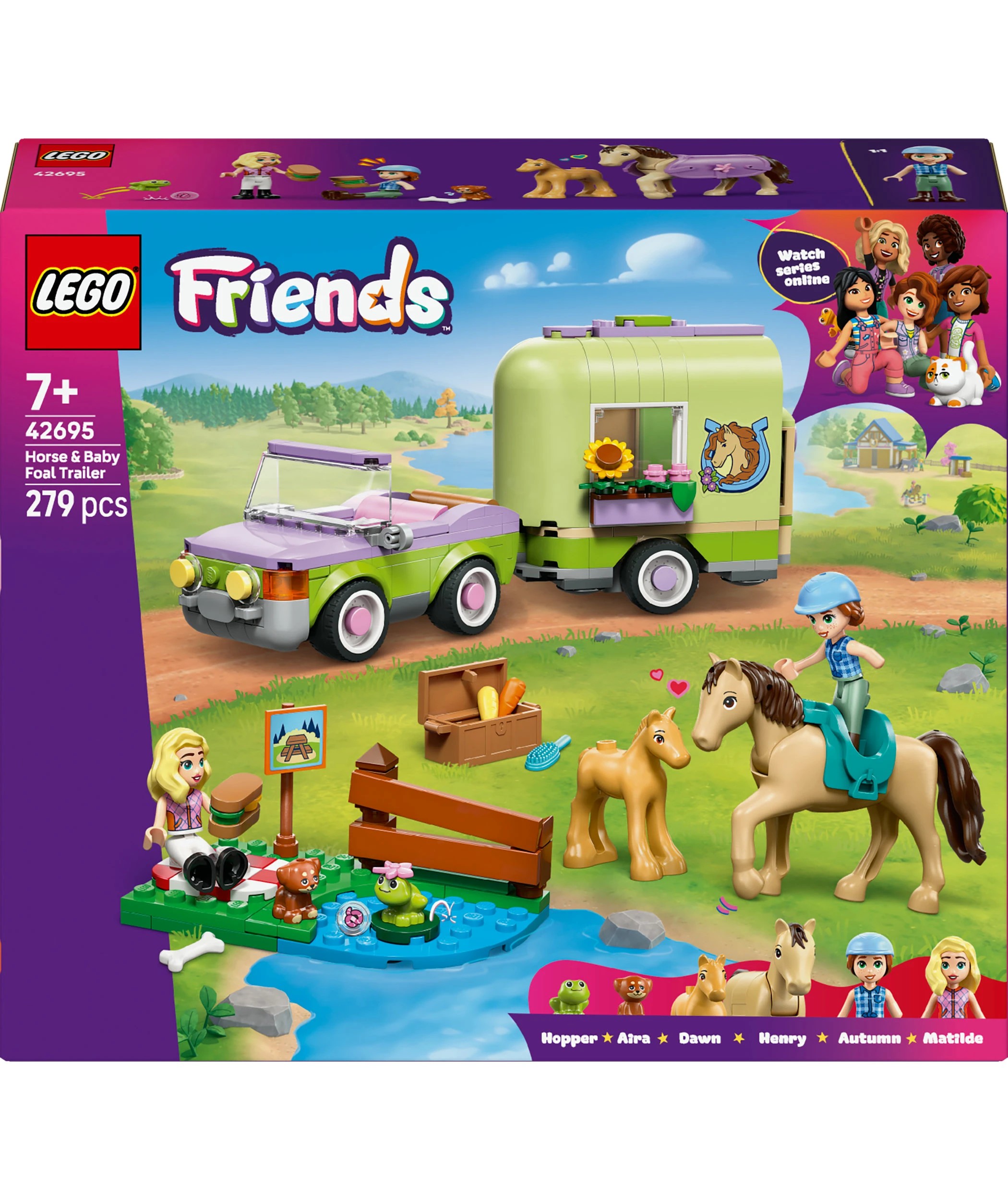 1 LEGO Friends Horse & Baby Foal Trailer 42695, 1 of 10