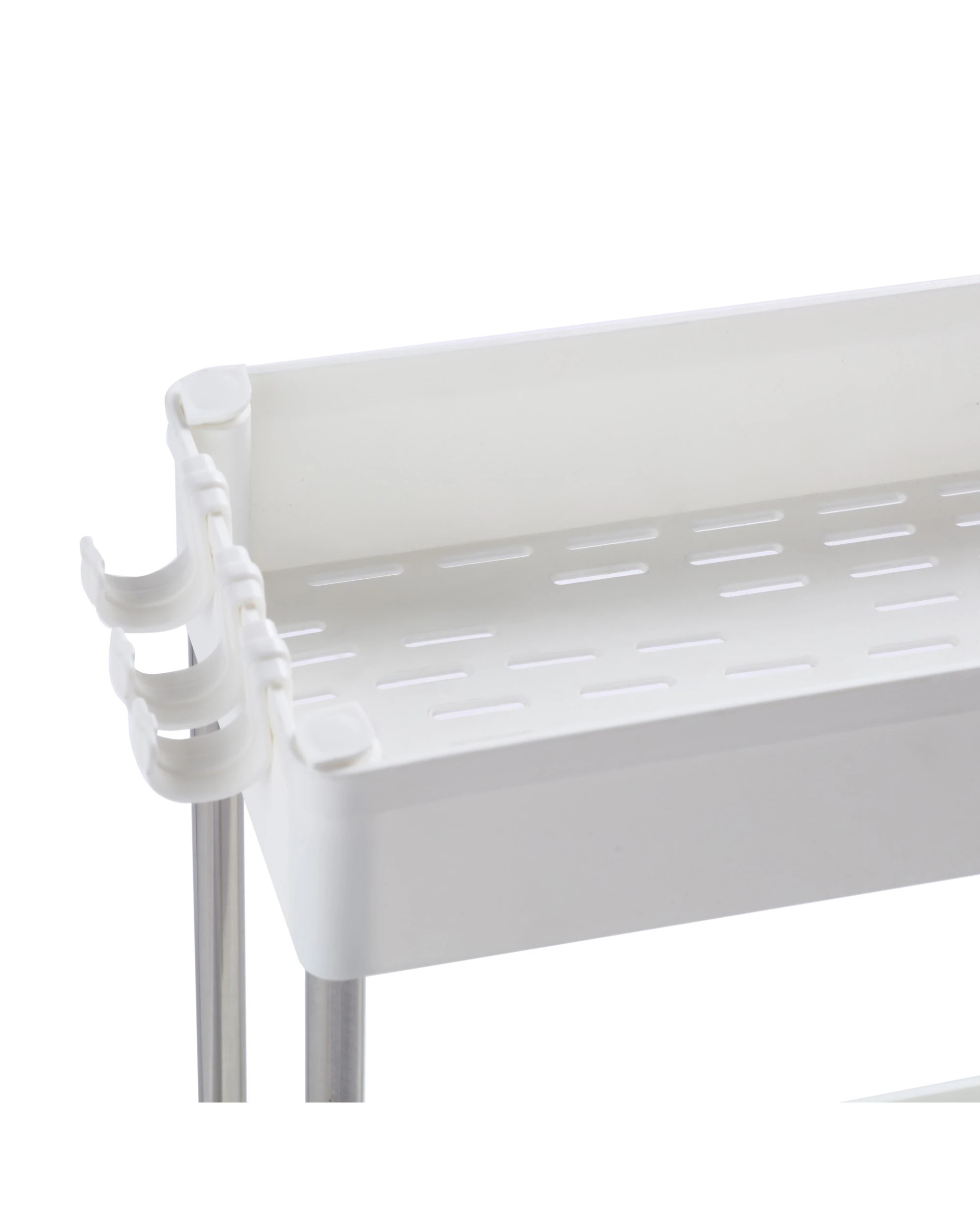 4 Sherwood Home 4 Tier Storage Organiser 40x12.5x86cm - White, 4 of 4