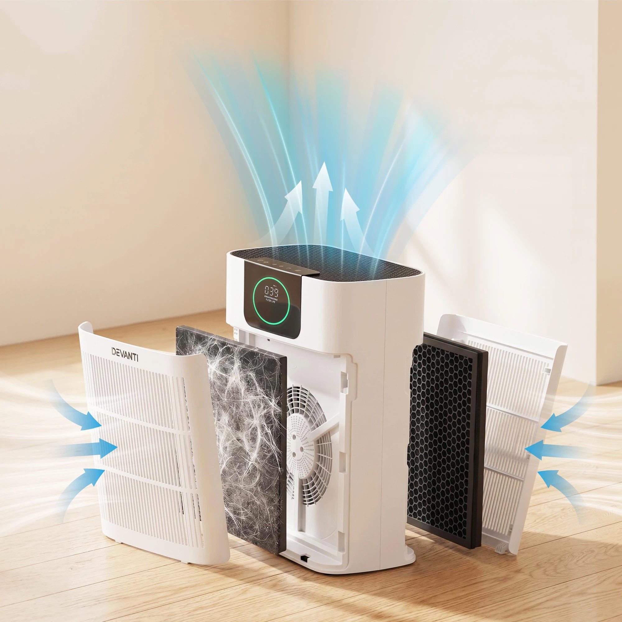 7 Devanti Pet Air Purifier With H12 HEPA Filter And Spare Filter - Multi, 7 of 9