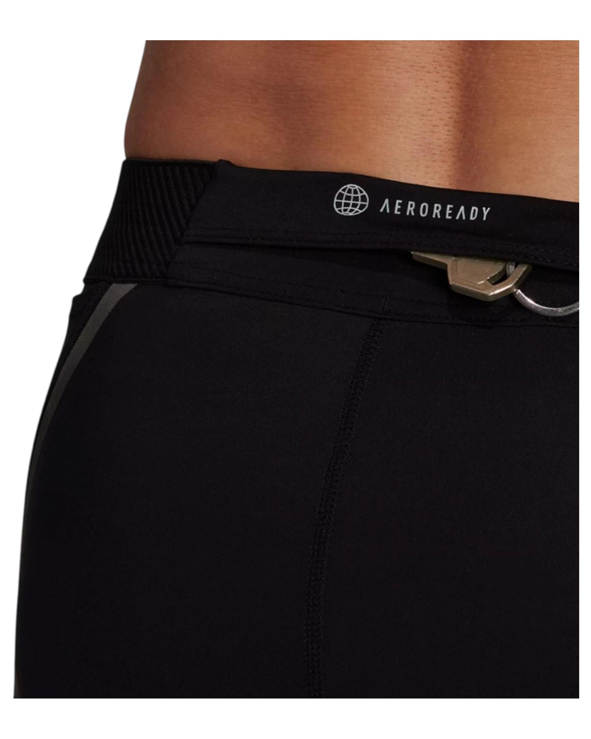 6 Adidas Mens Men Tight Saturday Black Running Activewear Pants BLACK, 6 of 6