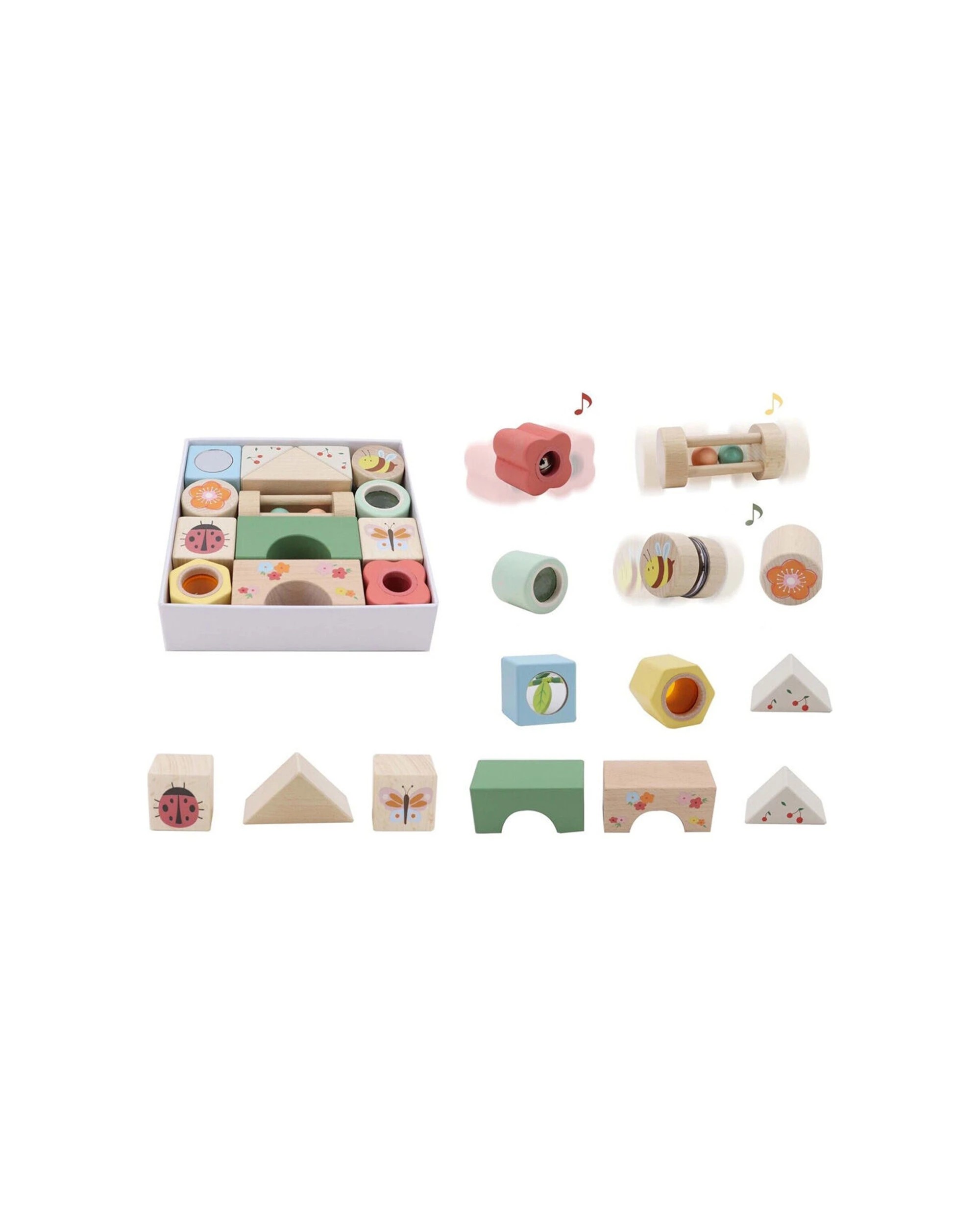 3 Kaper Kidz 14pc Wooden Spring Insect Activity Blocks Toy - Multi, 3 of 8