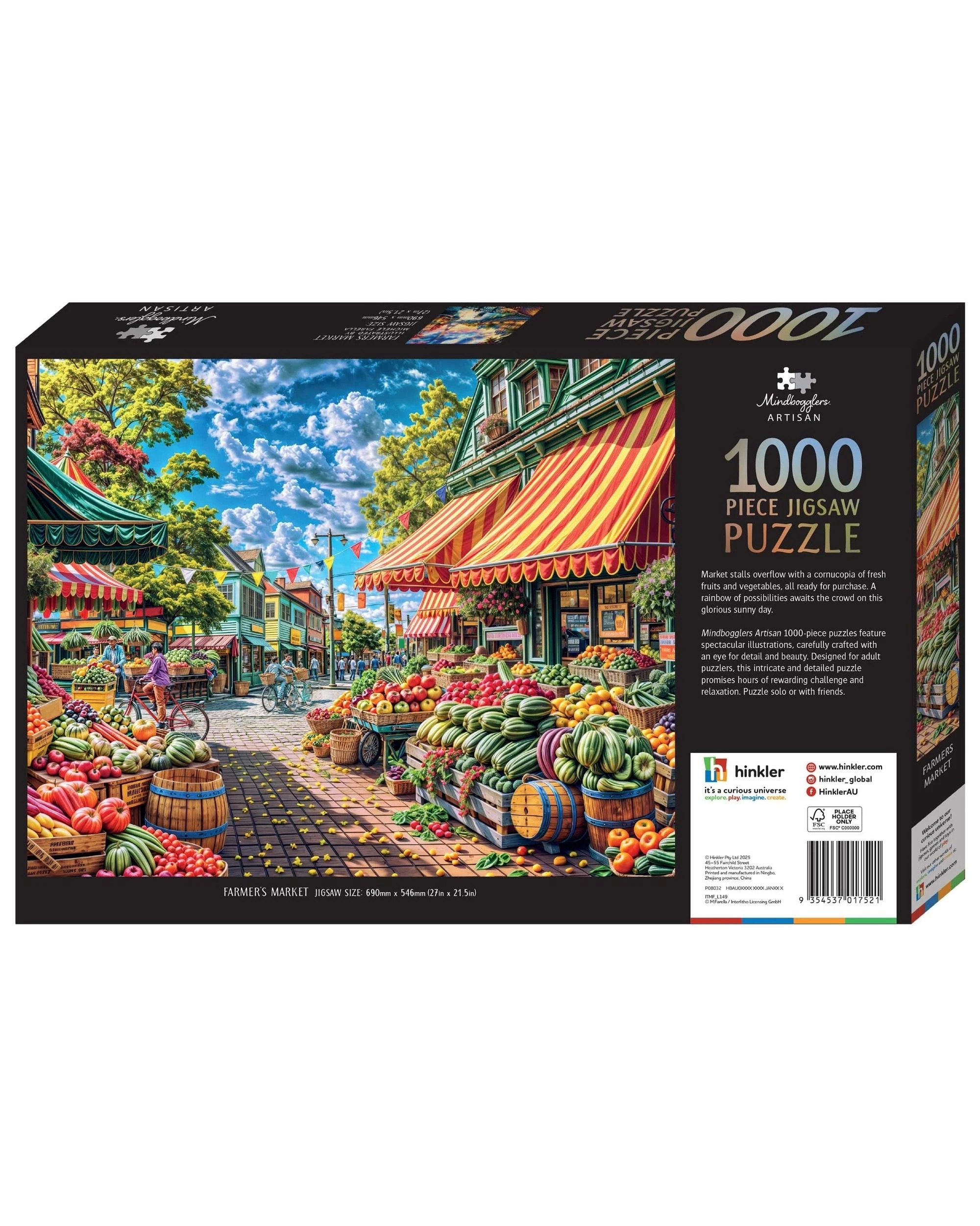 3 Hinkler Mindbogglers Artisan Farmers Market 1000 Piece Puzzle, 3 of 3
