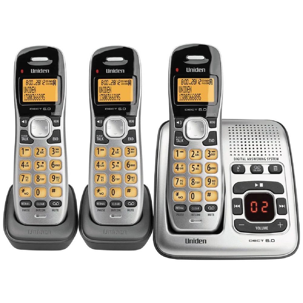 1 Uniden Cordless Phone Plus 2 Handsets 1735+2, 1 of 1