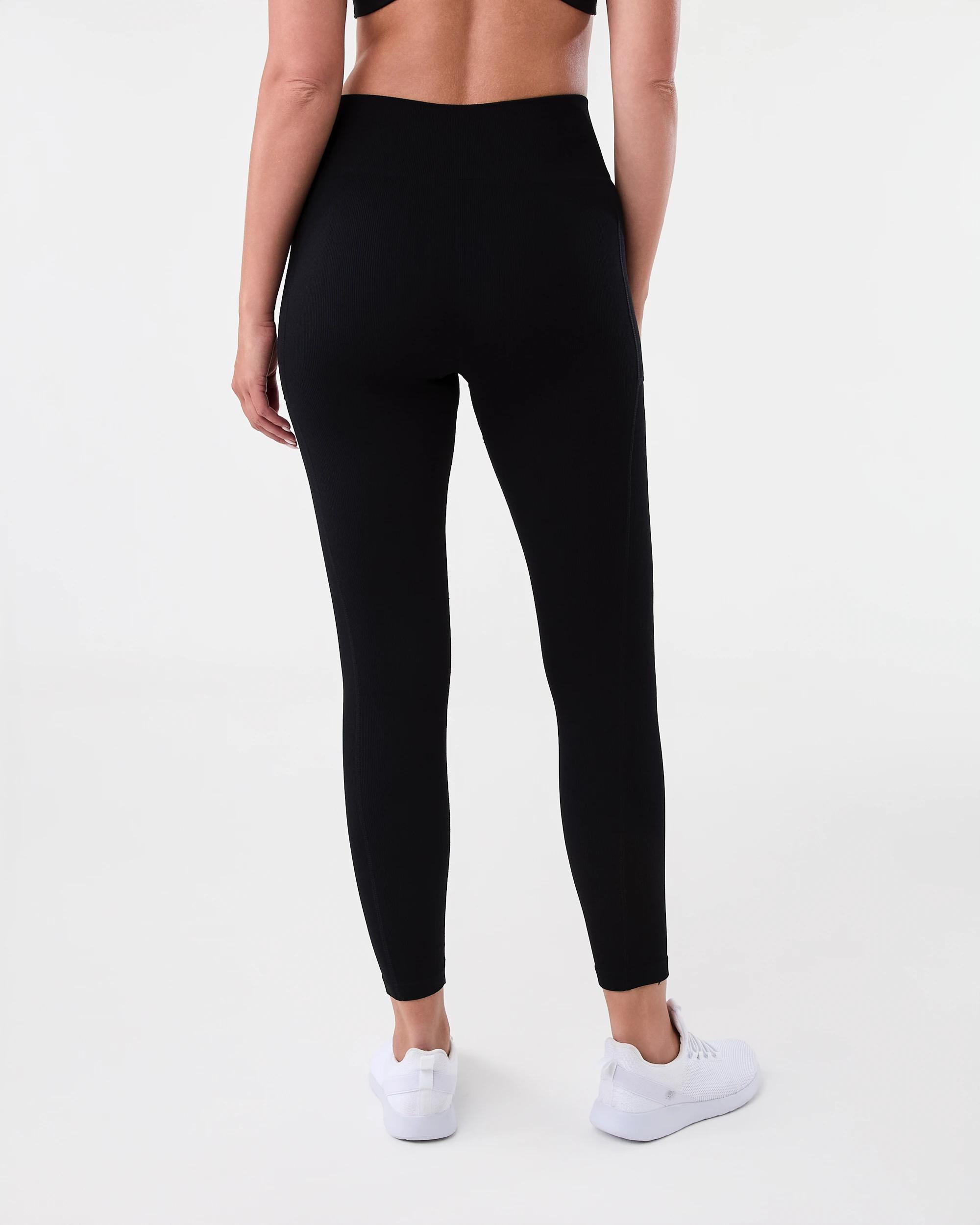 3 Active Womens Seamfree Pocket Leggings Black, 3 of 5