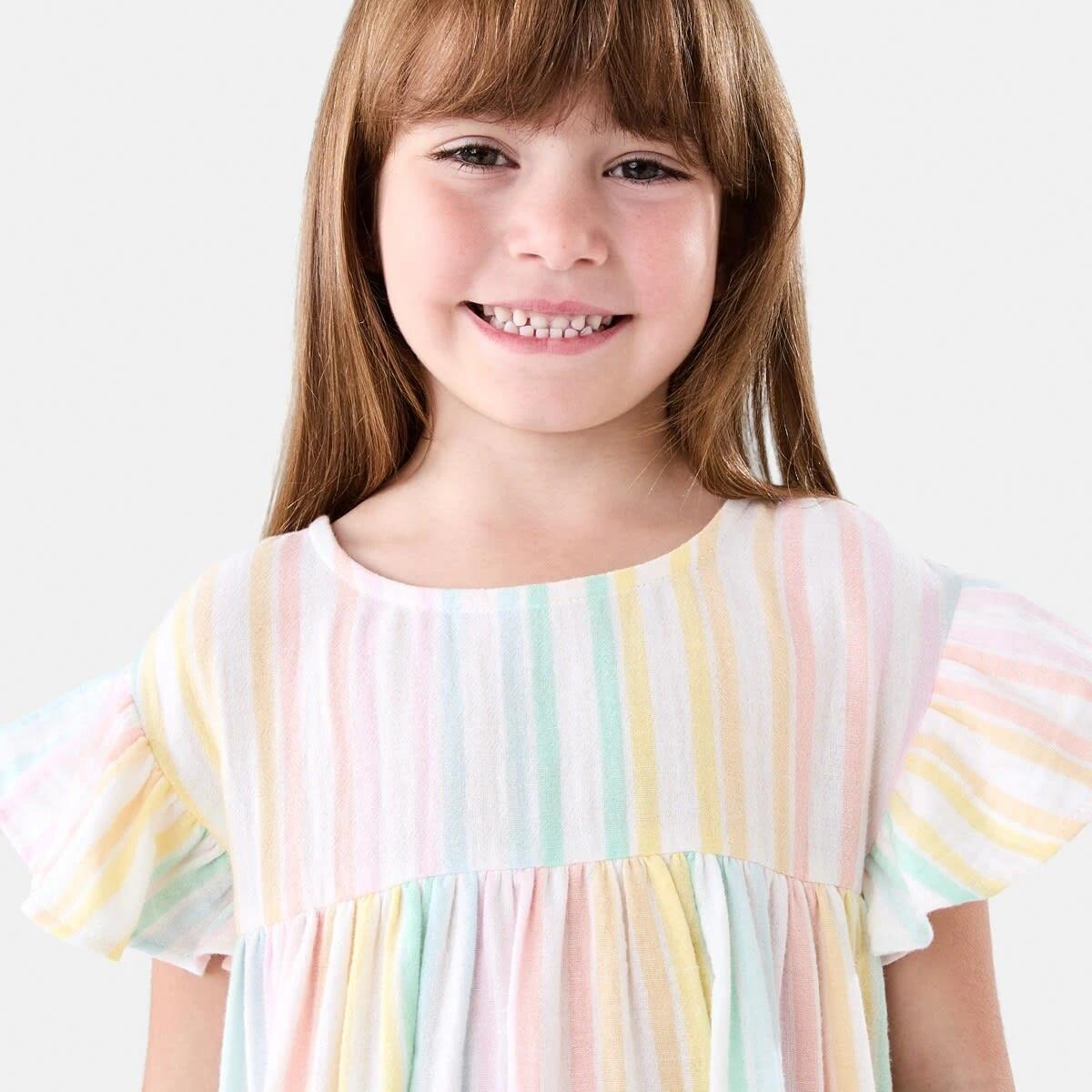 3 Woven Dress MULTI RAINBOW STRIPES WHITE, 3 of 7