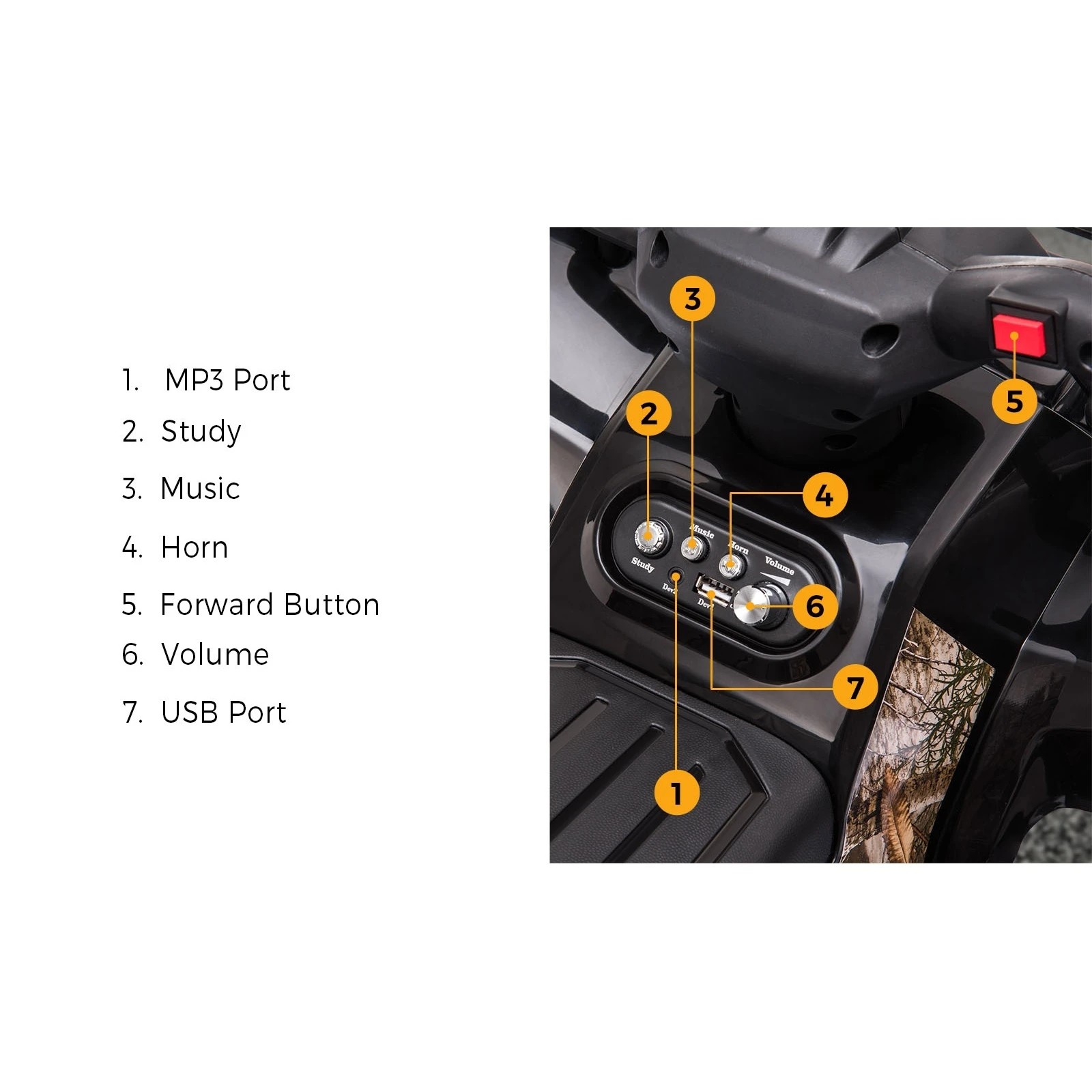 4 Mazam Ride On Car Electric Atv Bike Vehicle For Toddlers Kids Rechargeable
 - Black, 4 of 10