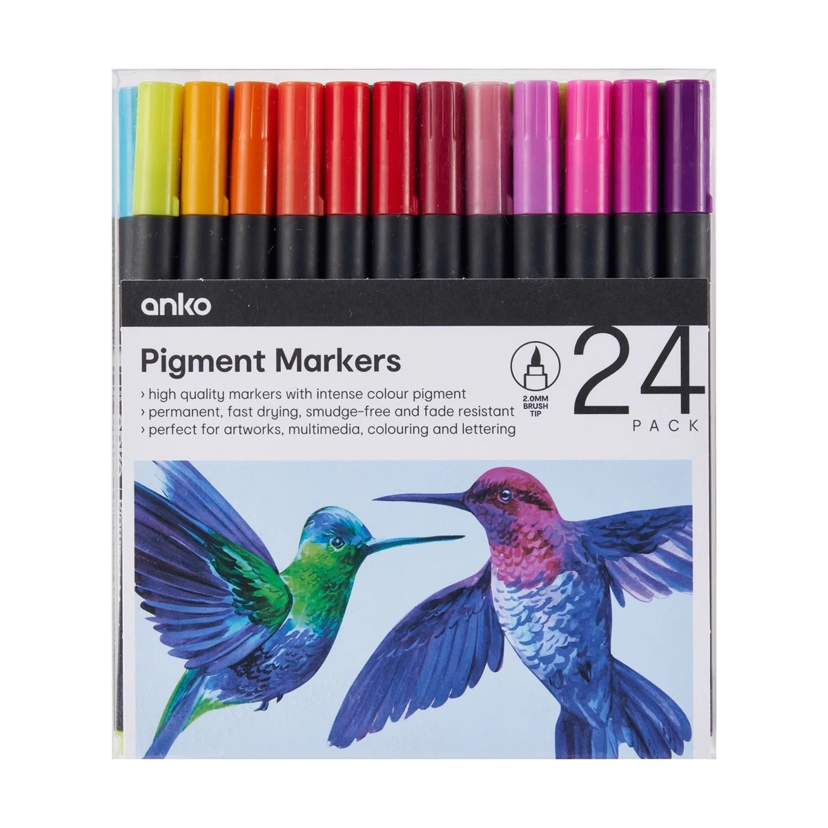 1 24 Pack Pigment Markers, 1 of 5