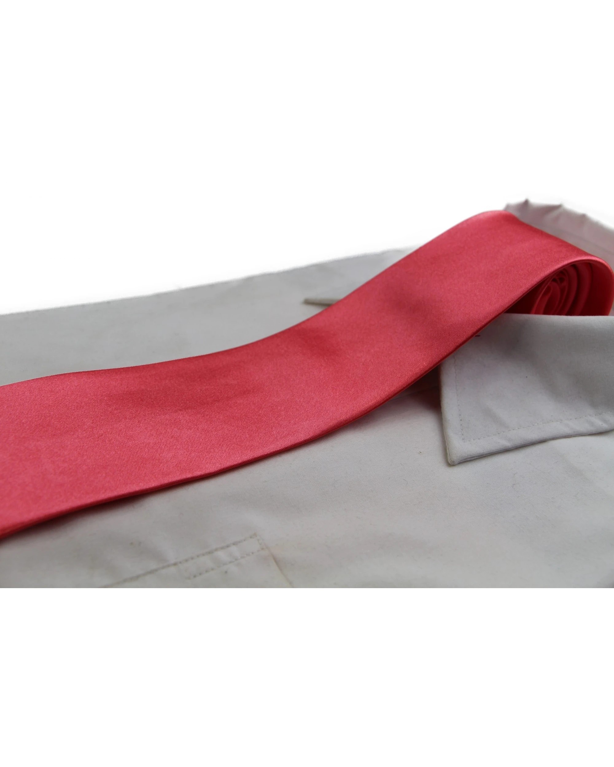 1 Zasel Mens Watermelon 8cm Plain Neck Tie, 1 of 2