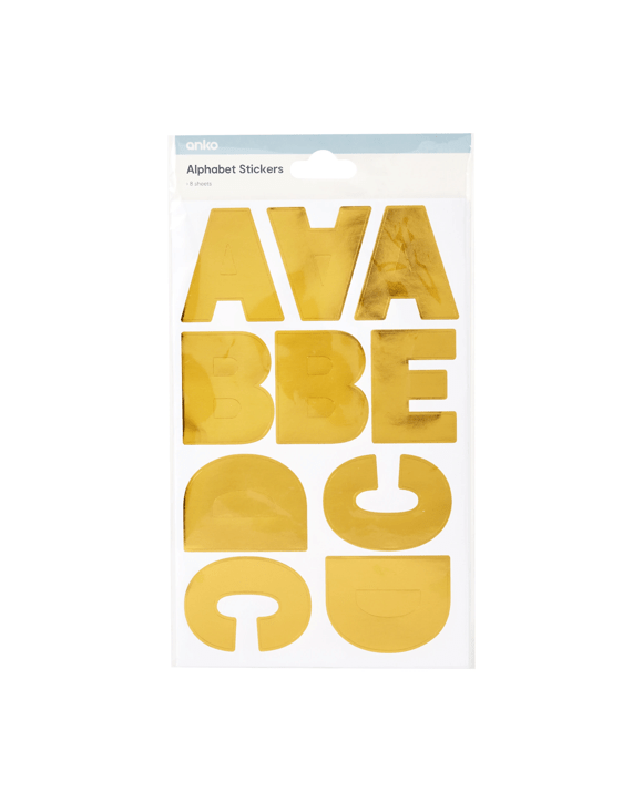 8 Pack Alphabet Stickers