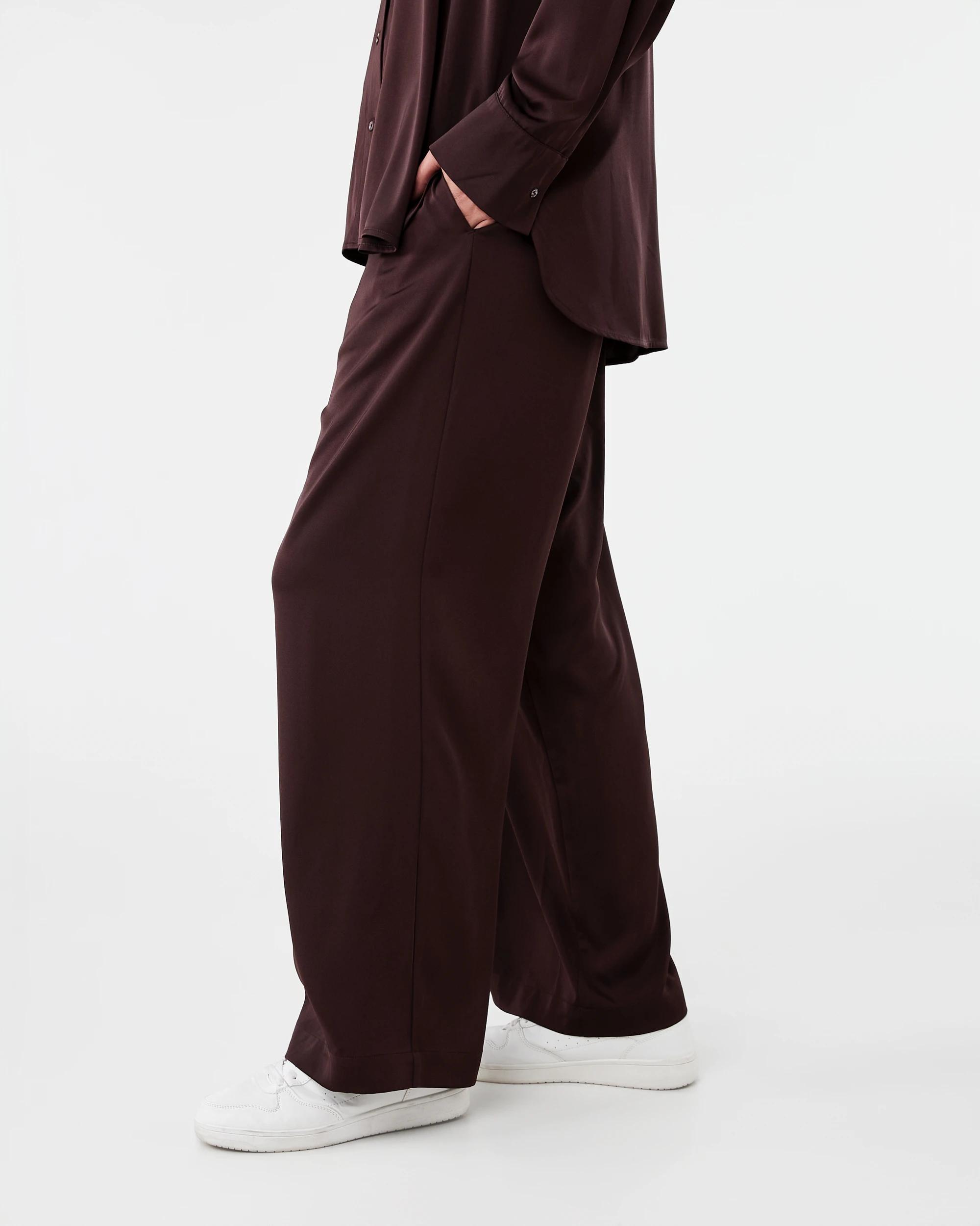 2 Satin Pants Choc Plum, 2 of 7