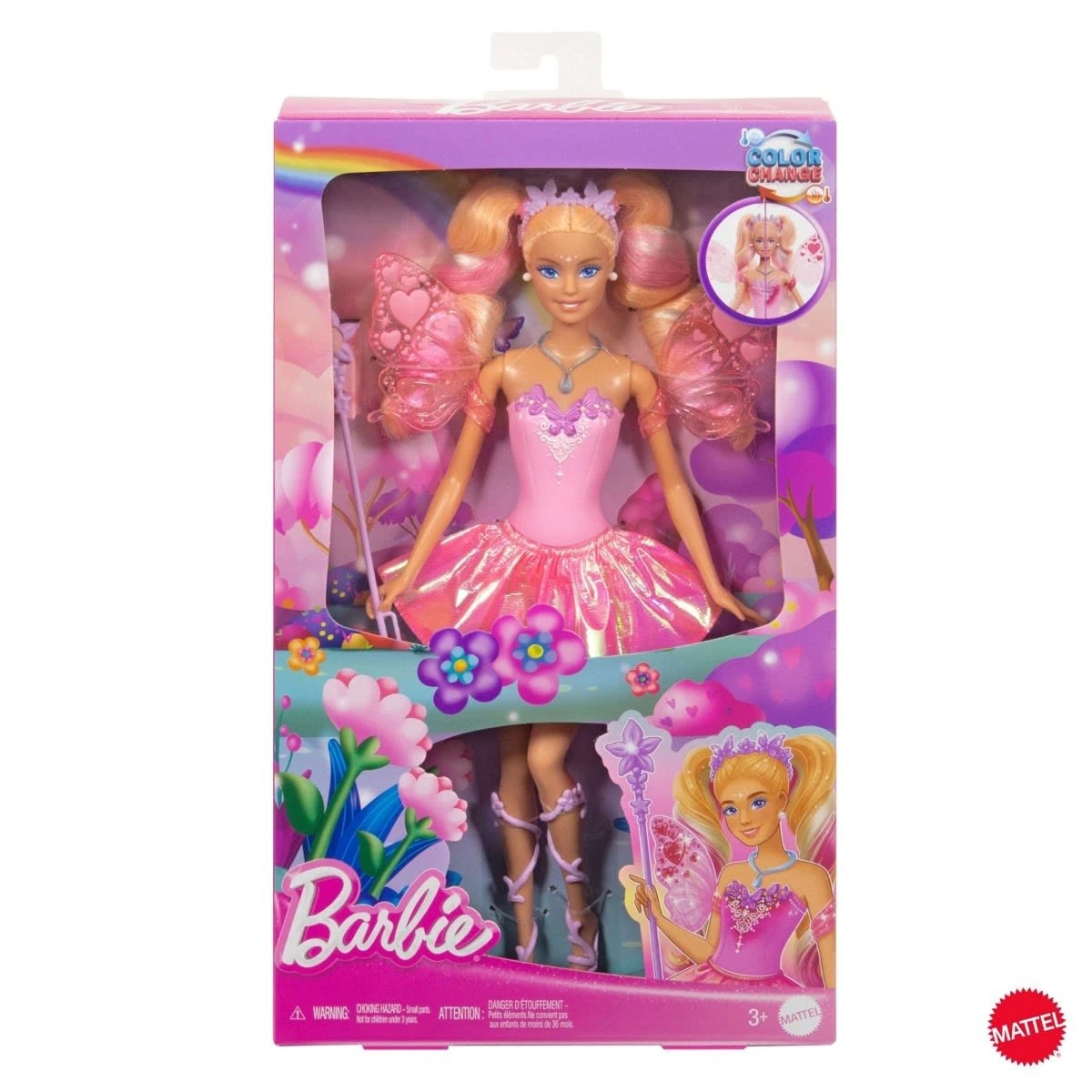 1 Barbie Fantasy Fairy Doll with Color Change Wings, 1 of 7