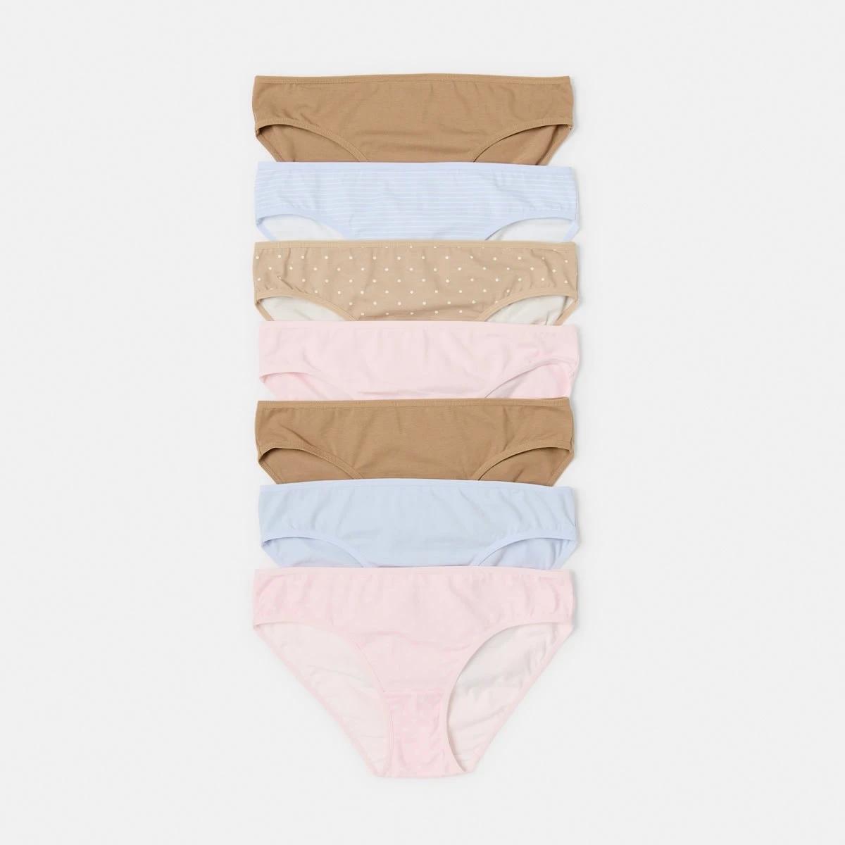 1 7 Pack Cotton Stretch Bikini Briefs SOFT SPOT MULTI, 1 of 10