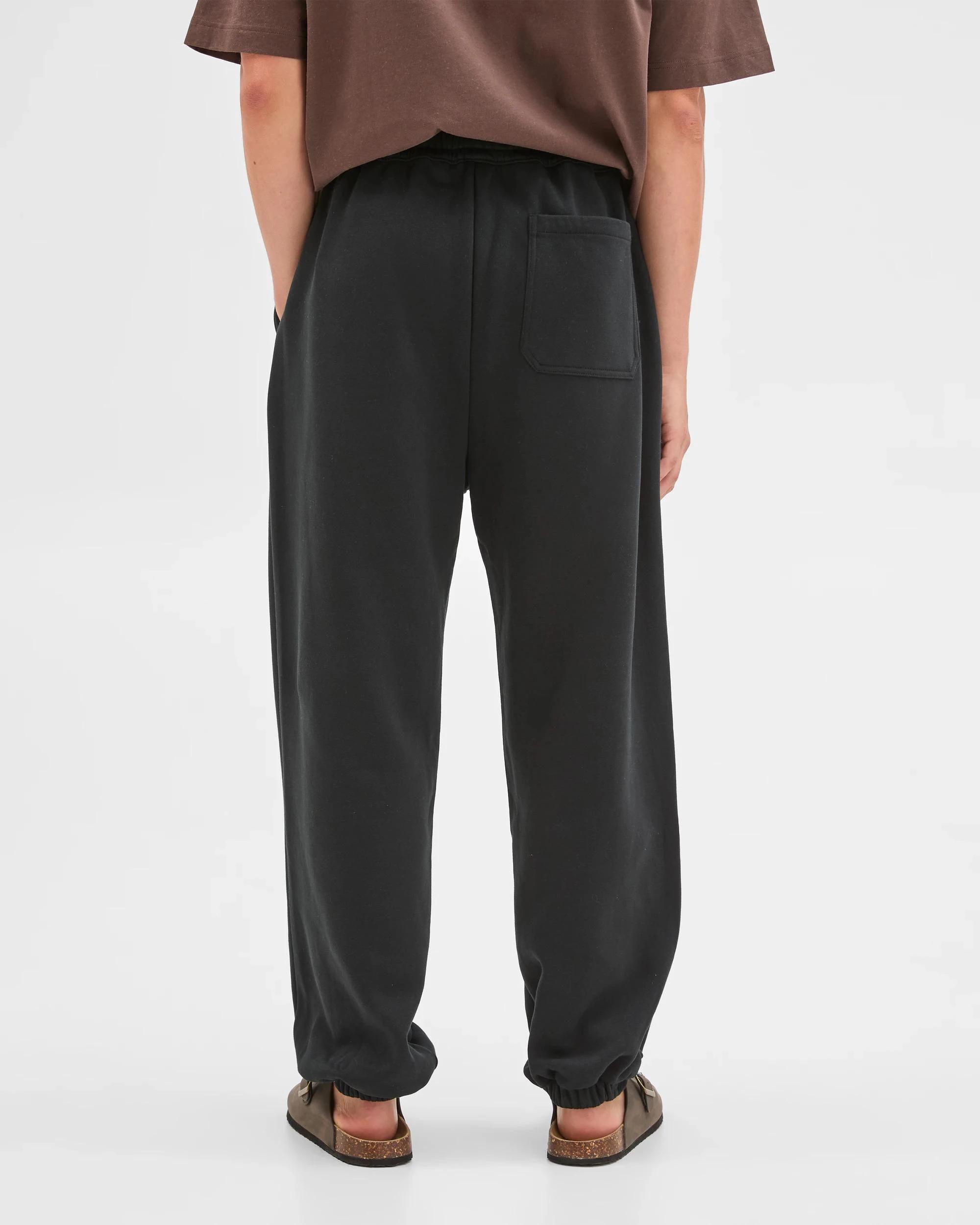 6 Commons Australian Cotton Blend Heavyweight Cuffed Trackpants BLACK, 6 of 6