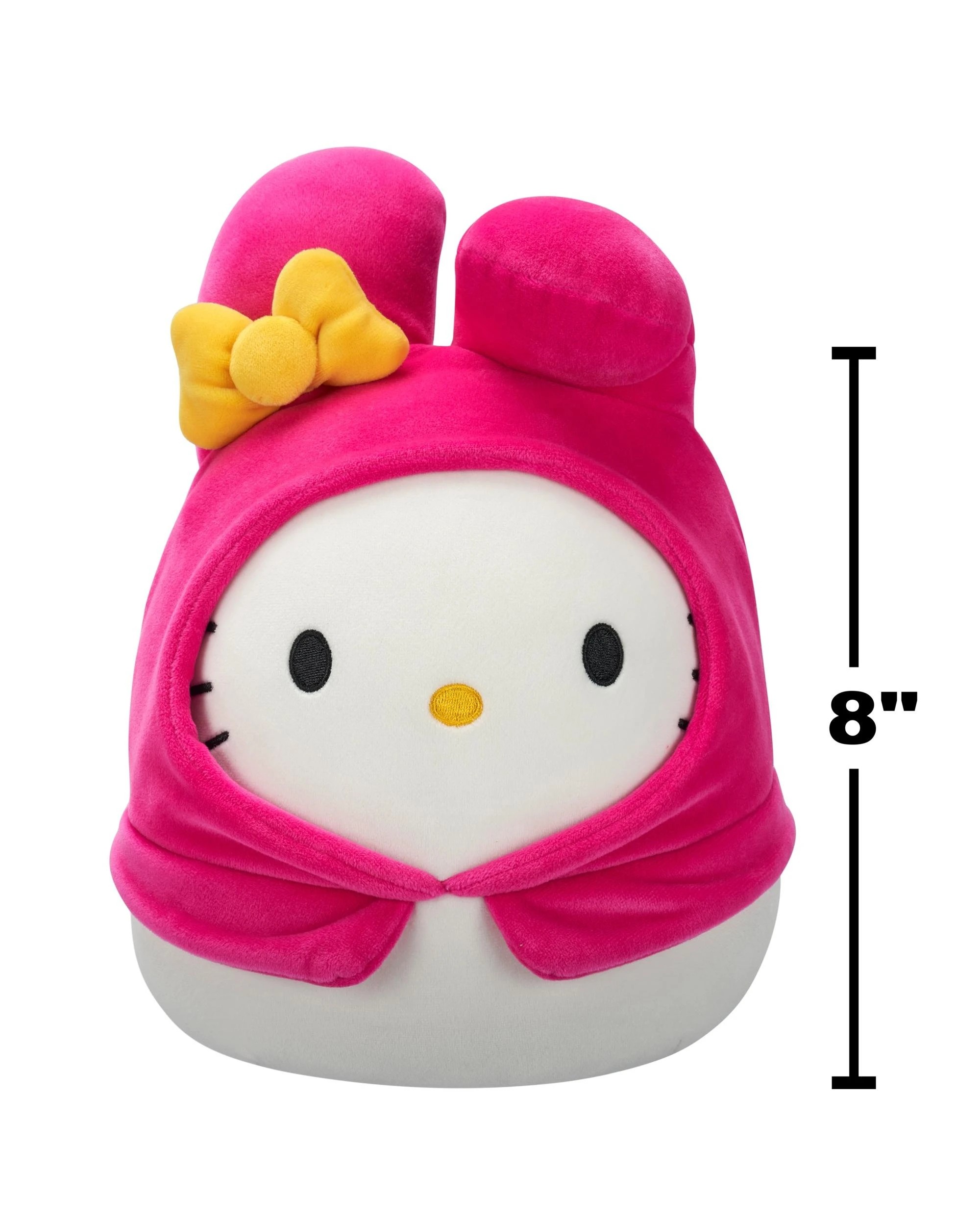 3 Squishmallows Hello Kitty and Friends Hello Kitty in My Melody Hoodie 8 inch Plush, 3 of 10