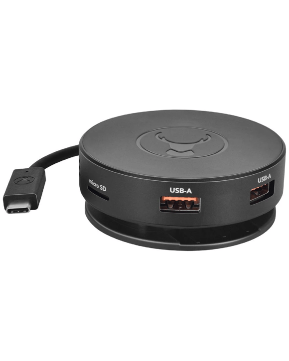 Bonelk USB-C 360 6-in-1 Travel Hub Black