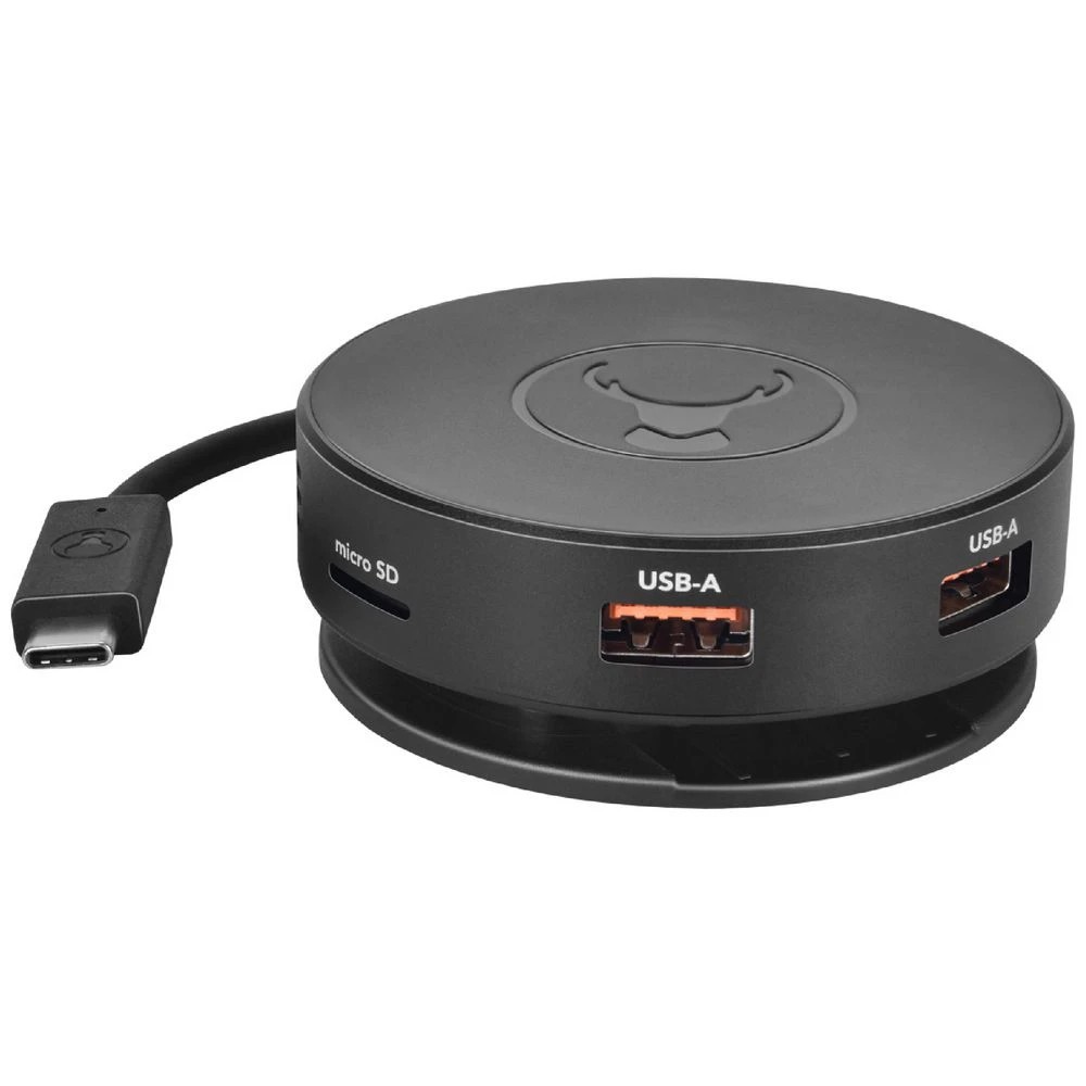 1 Bonelk USB-C 360 6-in-1 Travel Hub Black, 1 of 6