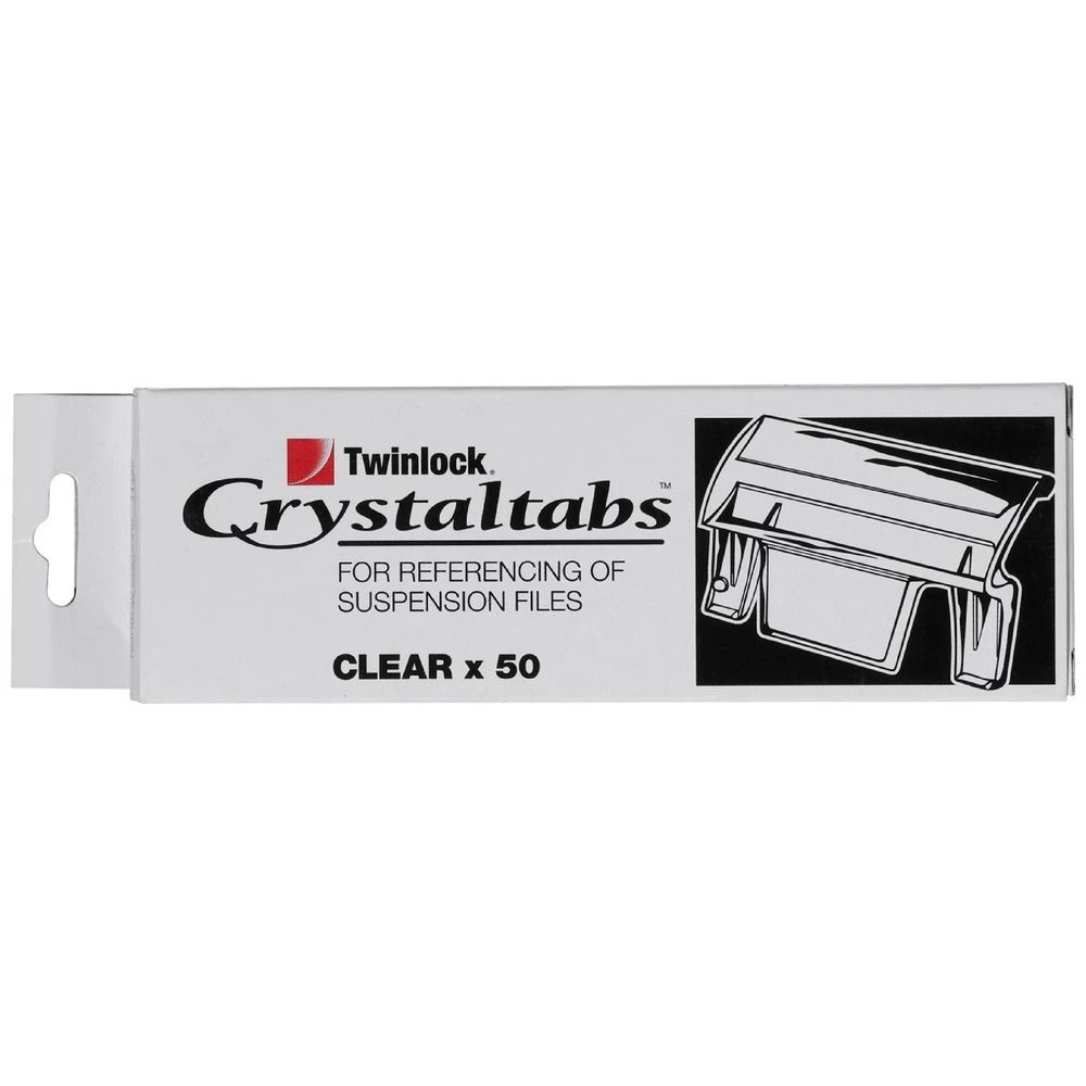 1 Crystalfile Indicator Tab Clear 50 Pack, 1 of 3