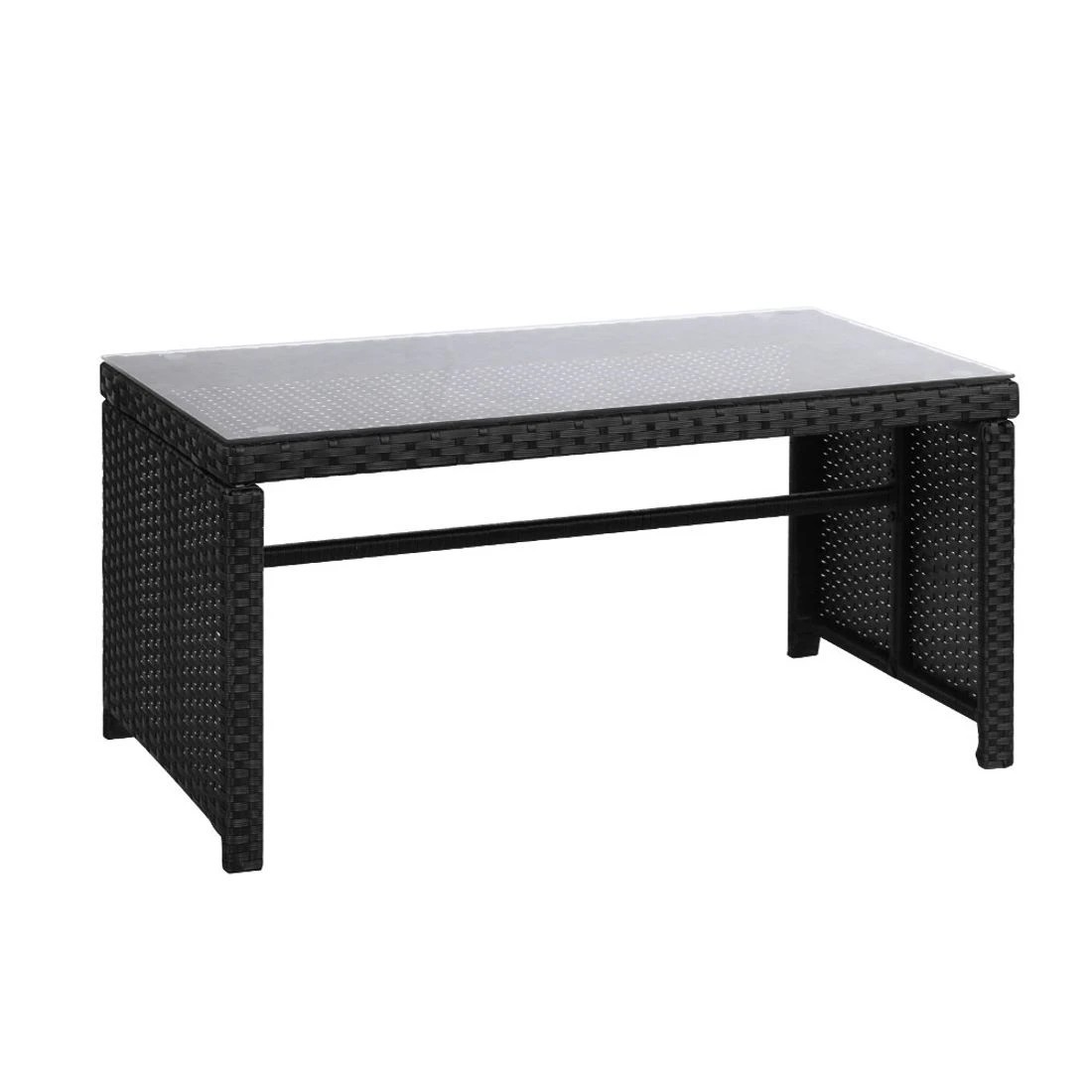 4 Gardeon 4 PCS Outdoor Sofa Set with Storage Cover Rattan Chair Furniture Black - Black, 4 of 6