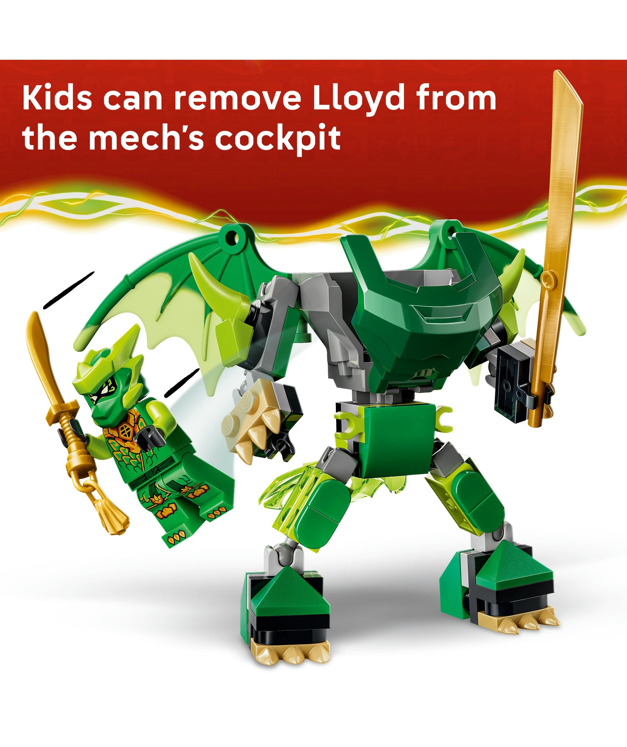 5 LEGO Ninjago Lloyd's Dragon Mech Battle Pack 71862, 5 of 9
