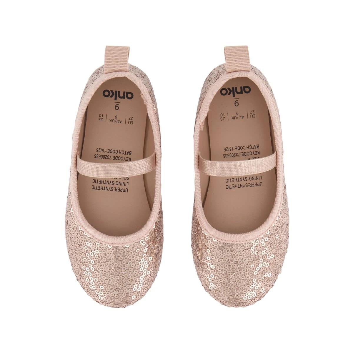 2 Junior Sequin Flats ROSEGOLD SEQUIN, 2 of 5