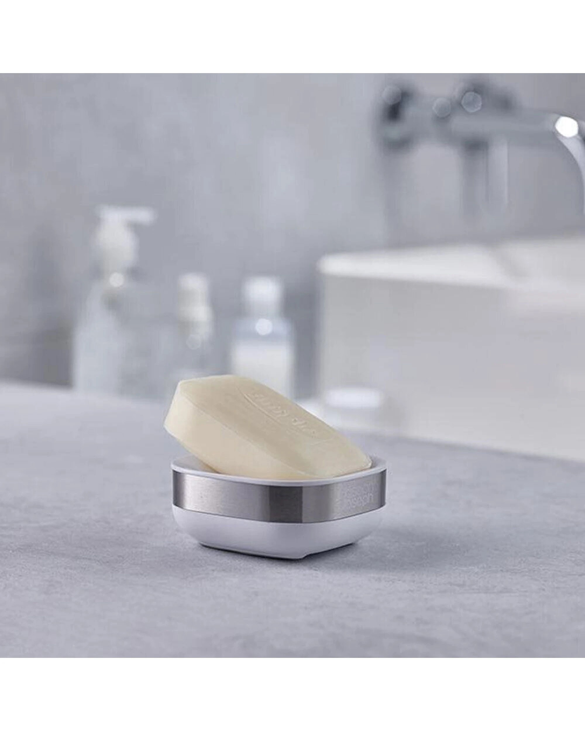 6 Joseph Joseph Slim Steel Compact Soap Dish 2 Pack Stainless-Steel Finish - White, 6 of 6