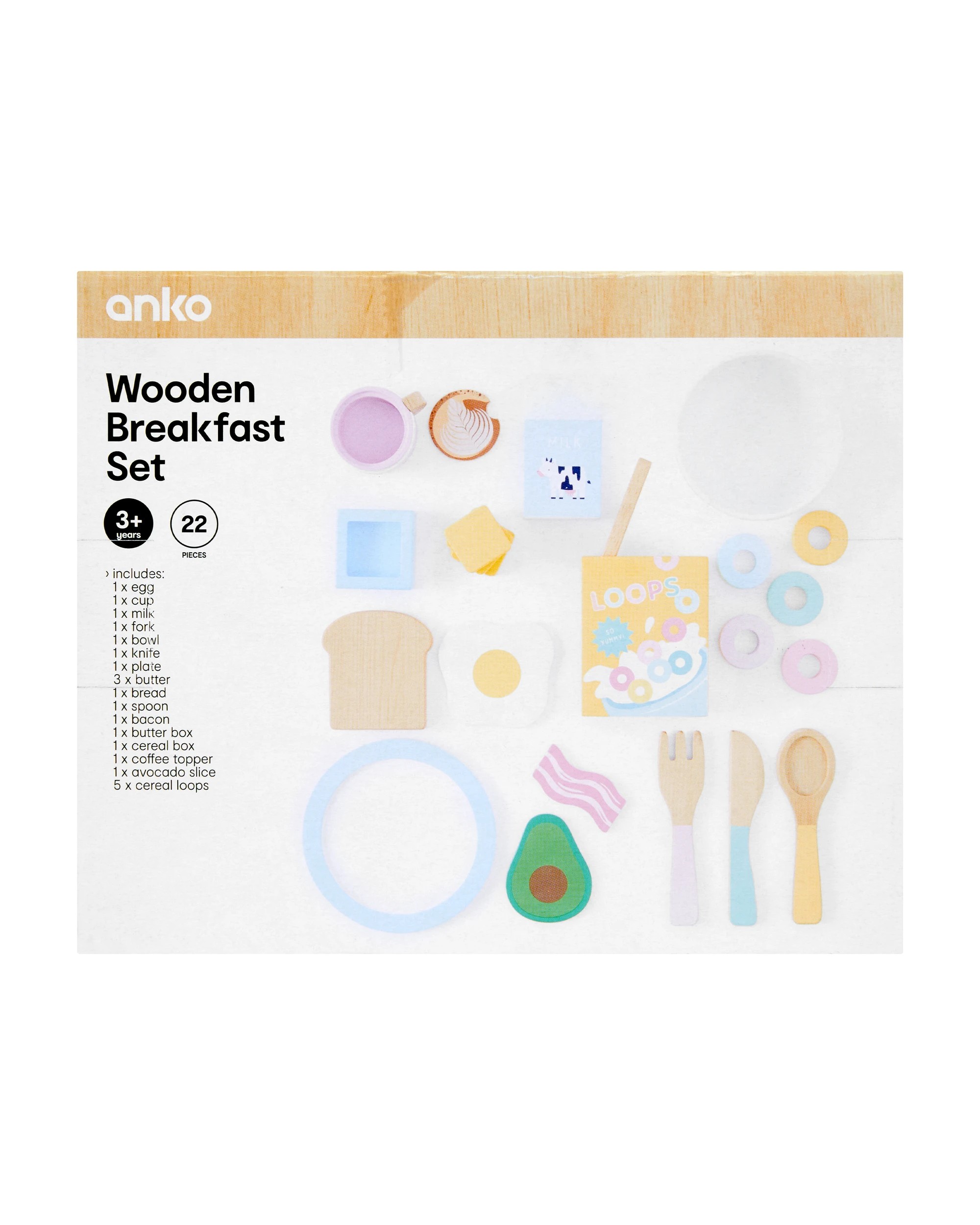 7 22 Piece Wooden Breakfast Set, 7 of 7