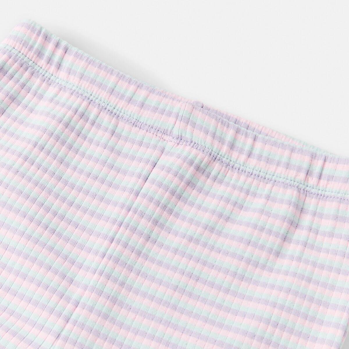 3 Rib Flare Leggings Pstl Strp, 3 of 3