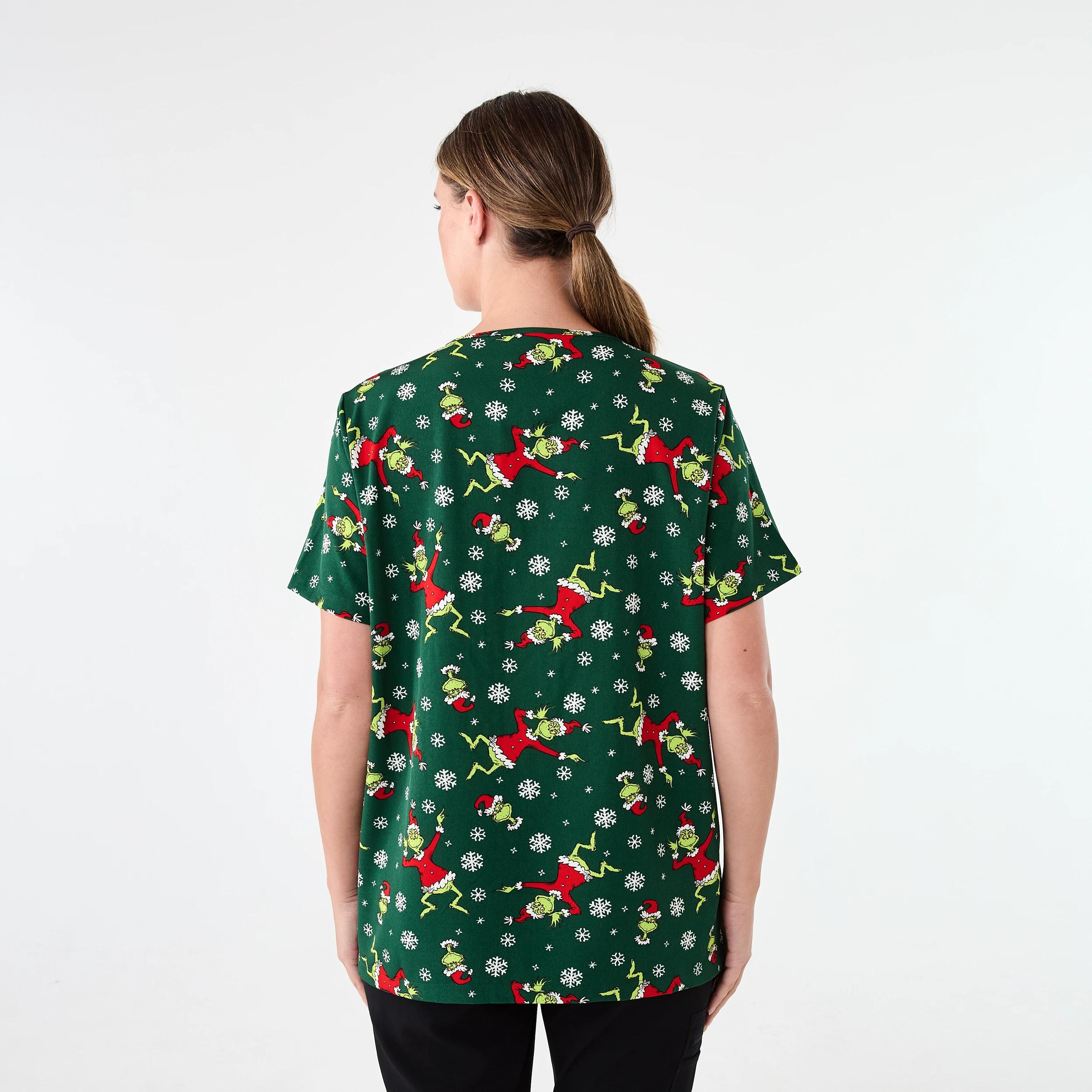 3 Workwear Christmas The Grinch Scrub Top Grinch, 3 of 8