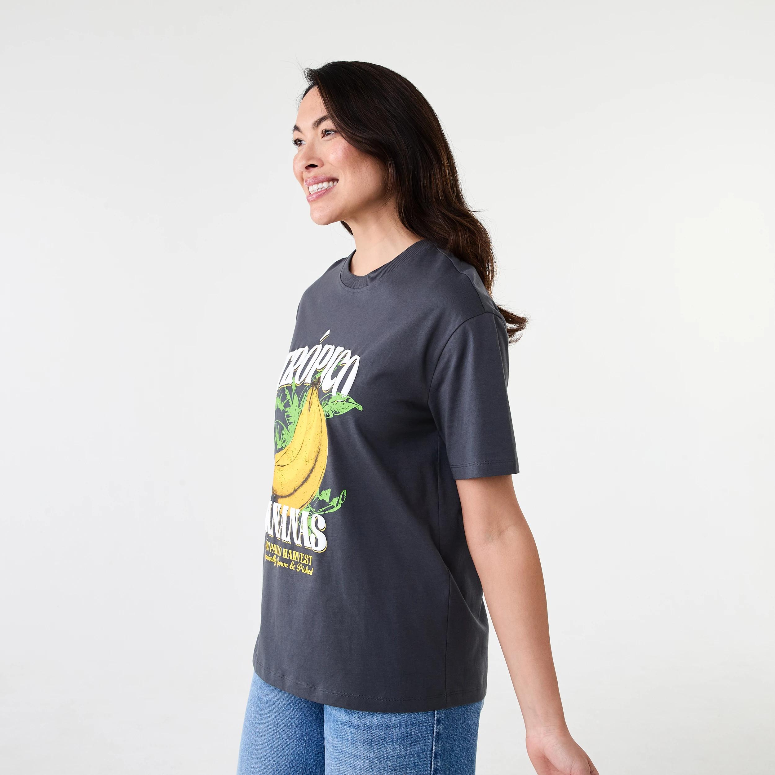 2 Short Sleeve Oversized Boyfriend T-shirt Bananas, 2 of 5