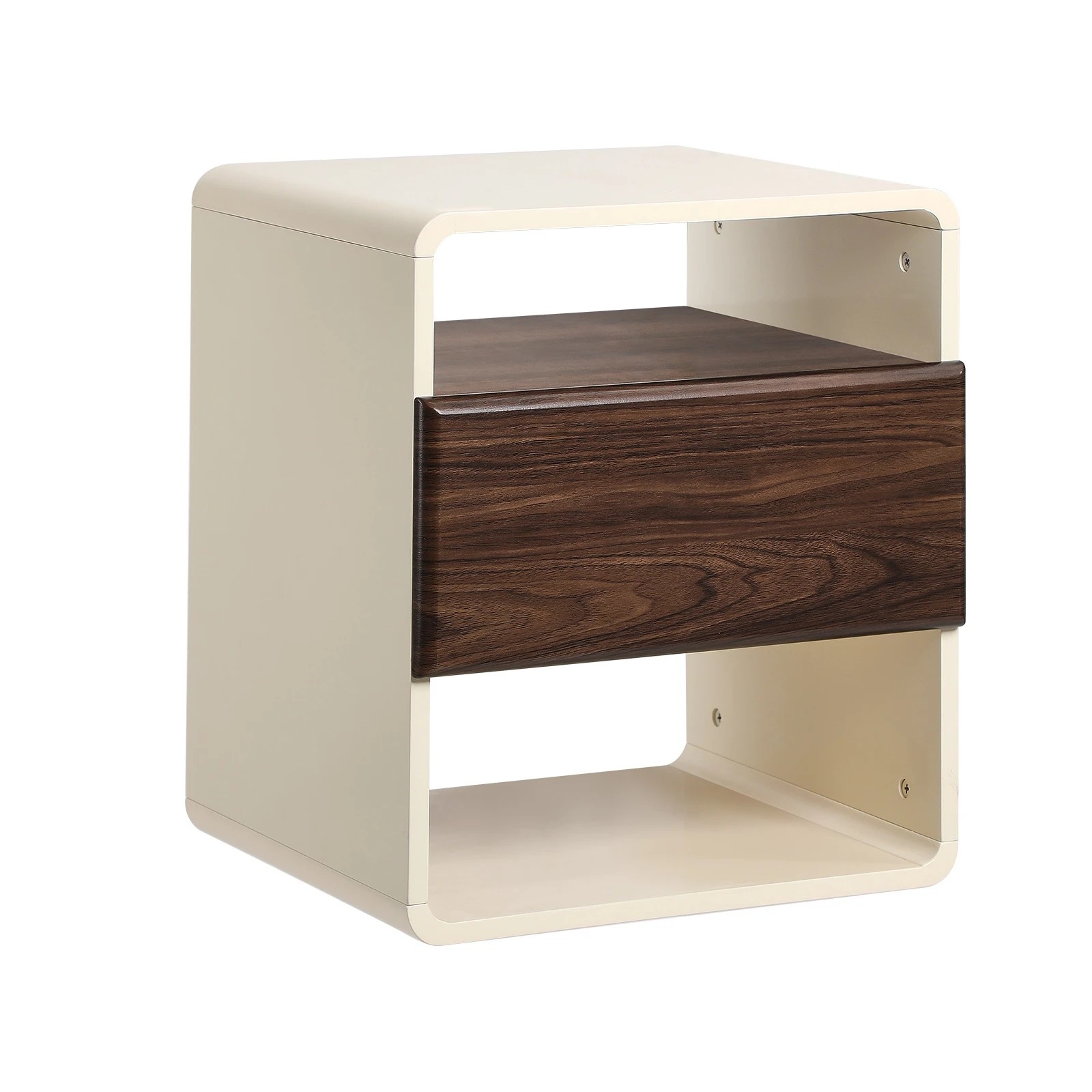 9 Oikiture Bedside Table Side Nightstand With Drawer Storage Shelf Retro-Modern - Multi, 9 of 9